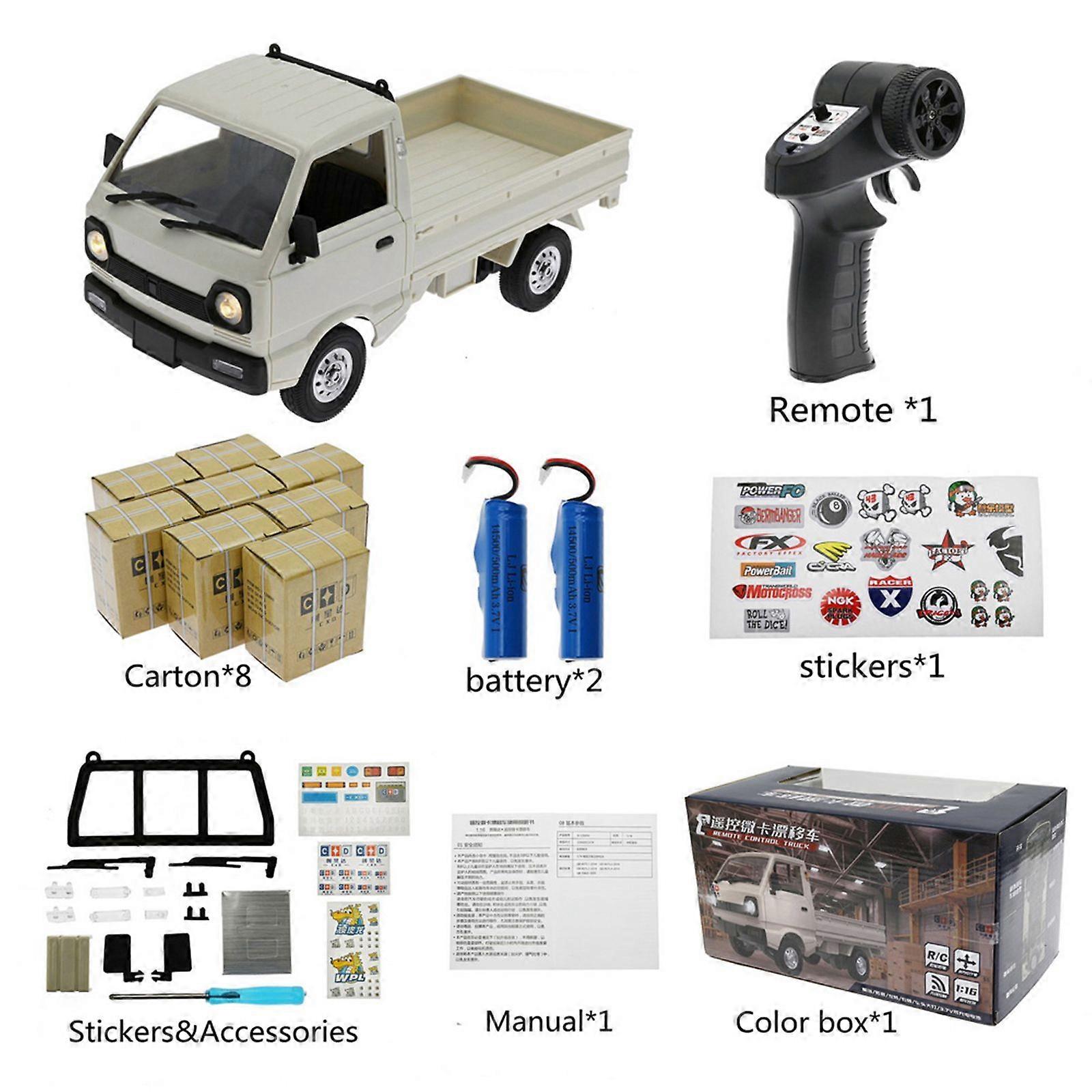 RC pickup for m / 130 motor gutter elektrisk gave full skala 1:16 WPL D12 leketøy
