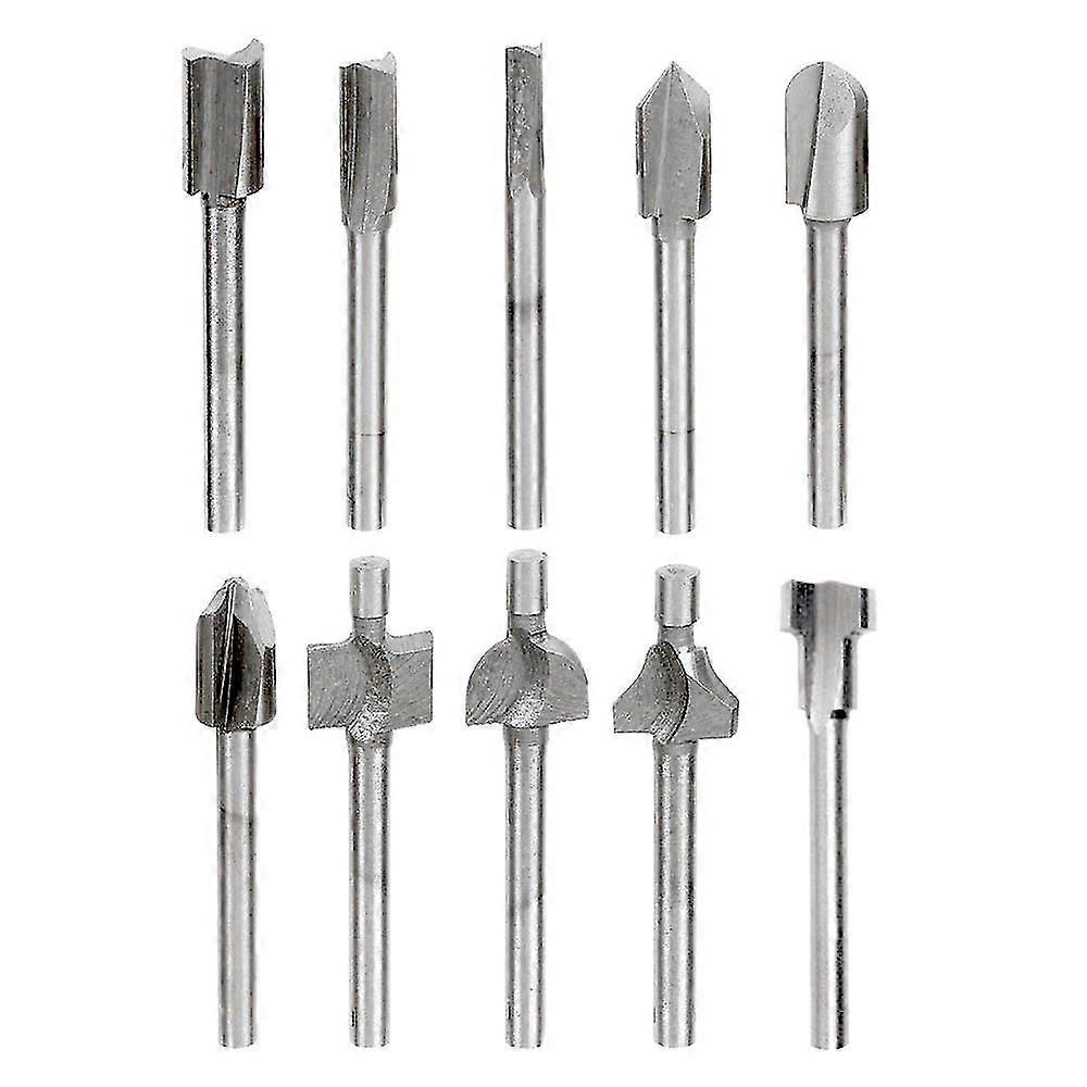 10kpl 3mm 1/8" mini varsi hss puusepän reititin terät puuntyöstöleikkurit Dremel foredom pyörivään työkaluun