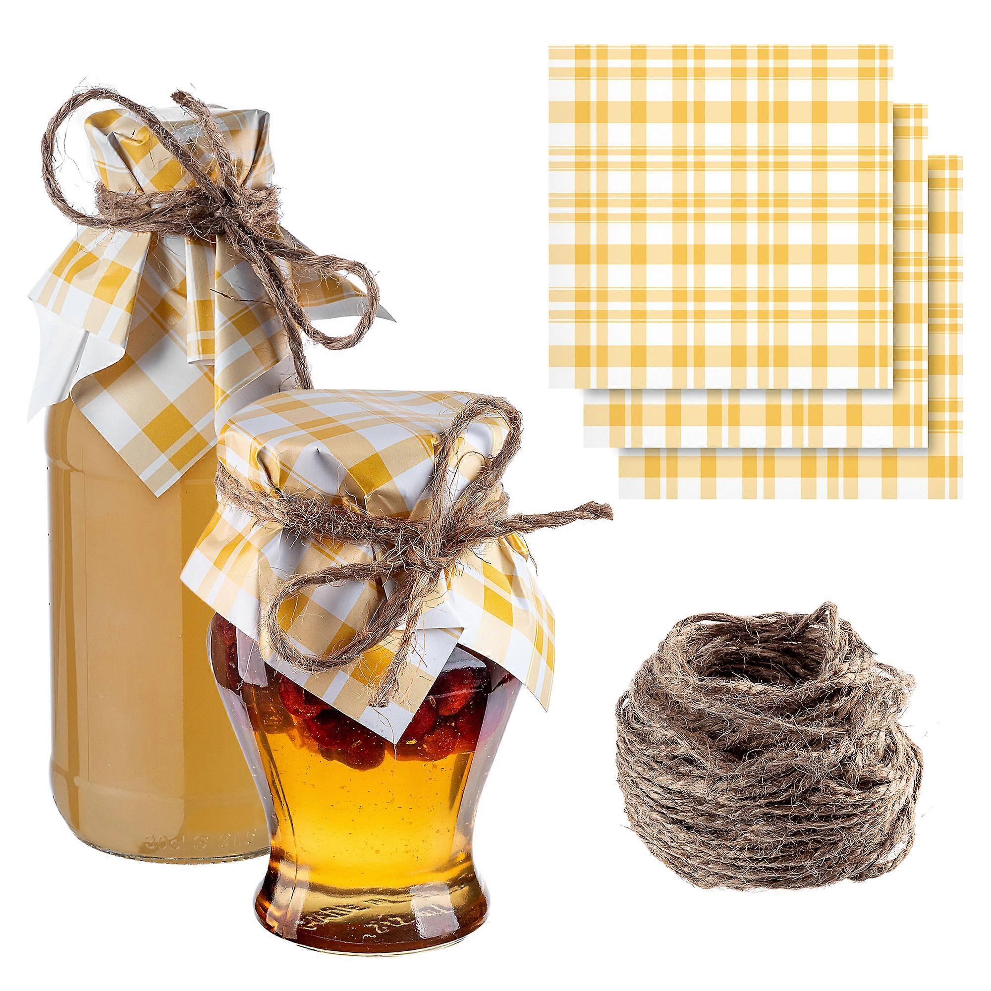 Tapas de tarro KADAX 50 piezas + Hilo de yute