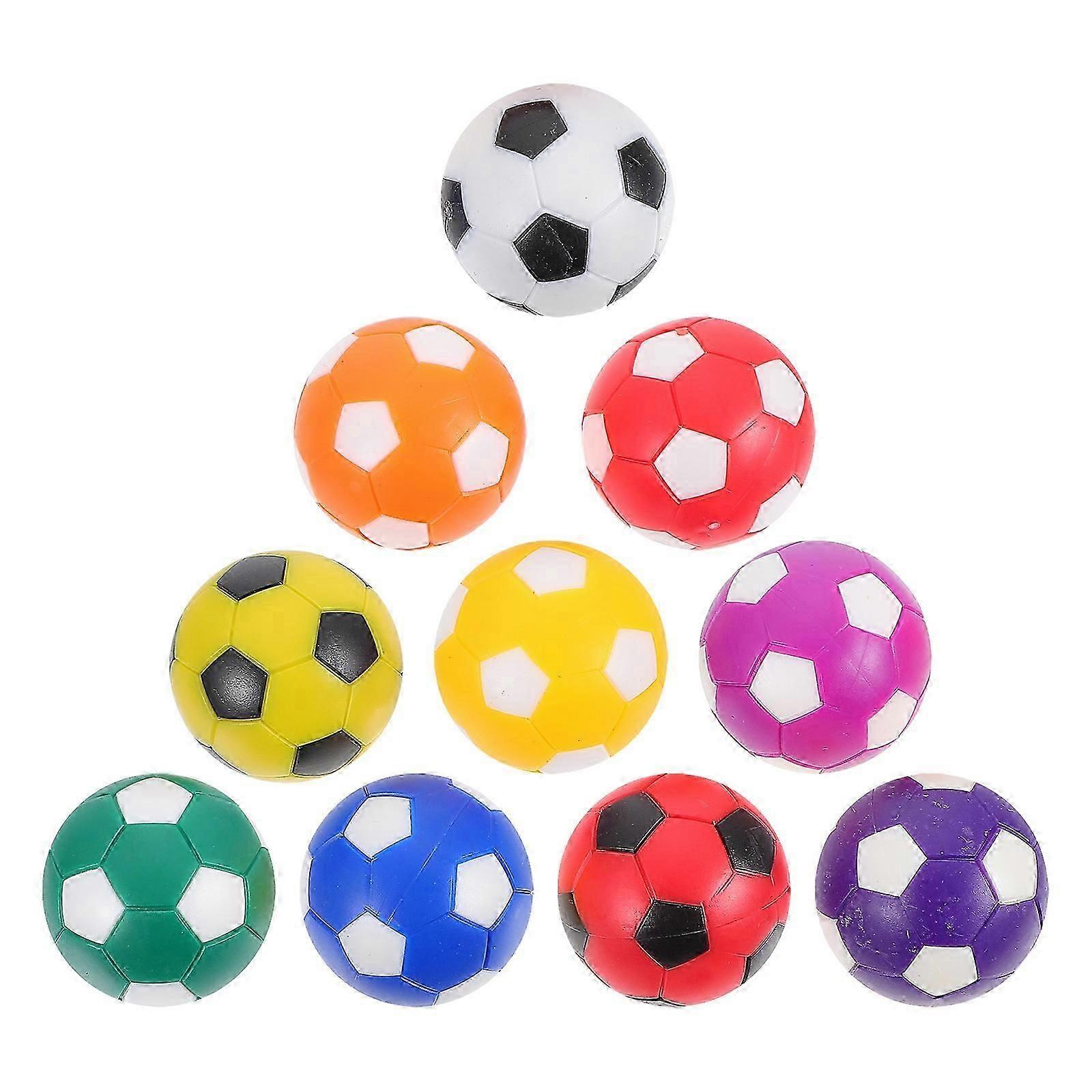 10pcs Colorful Foosballs Replacement Classic Tabletop Soccer Game Accessories