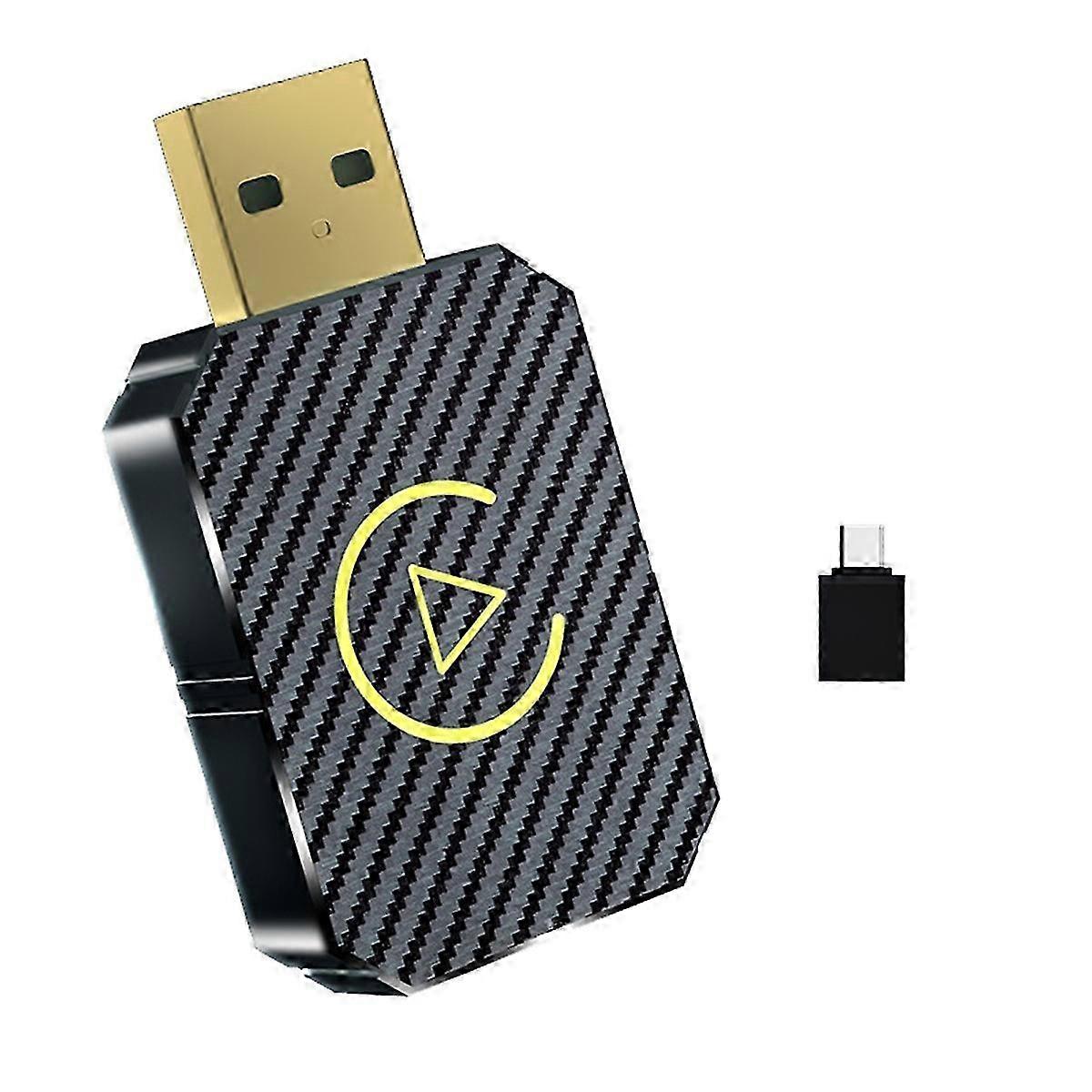 2-in-1 Car Ai Box Adapter with Wireless CarPlay and Android Auto Connectivity Plug and Play Solution