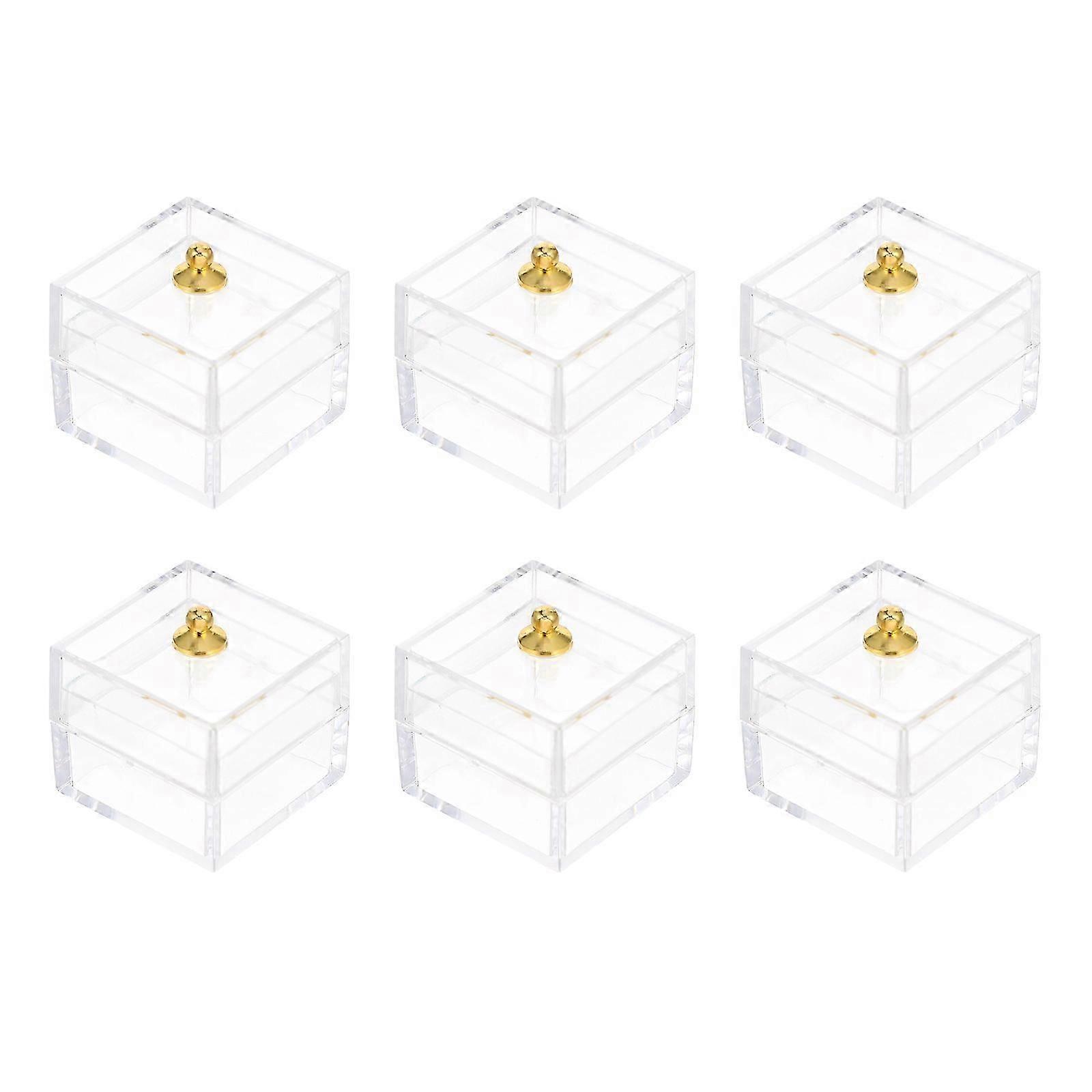 10Pcs Candy Display Box Plastic Storage Case Mini Adornment (Transparent)