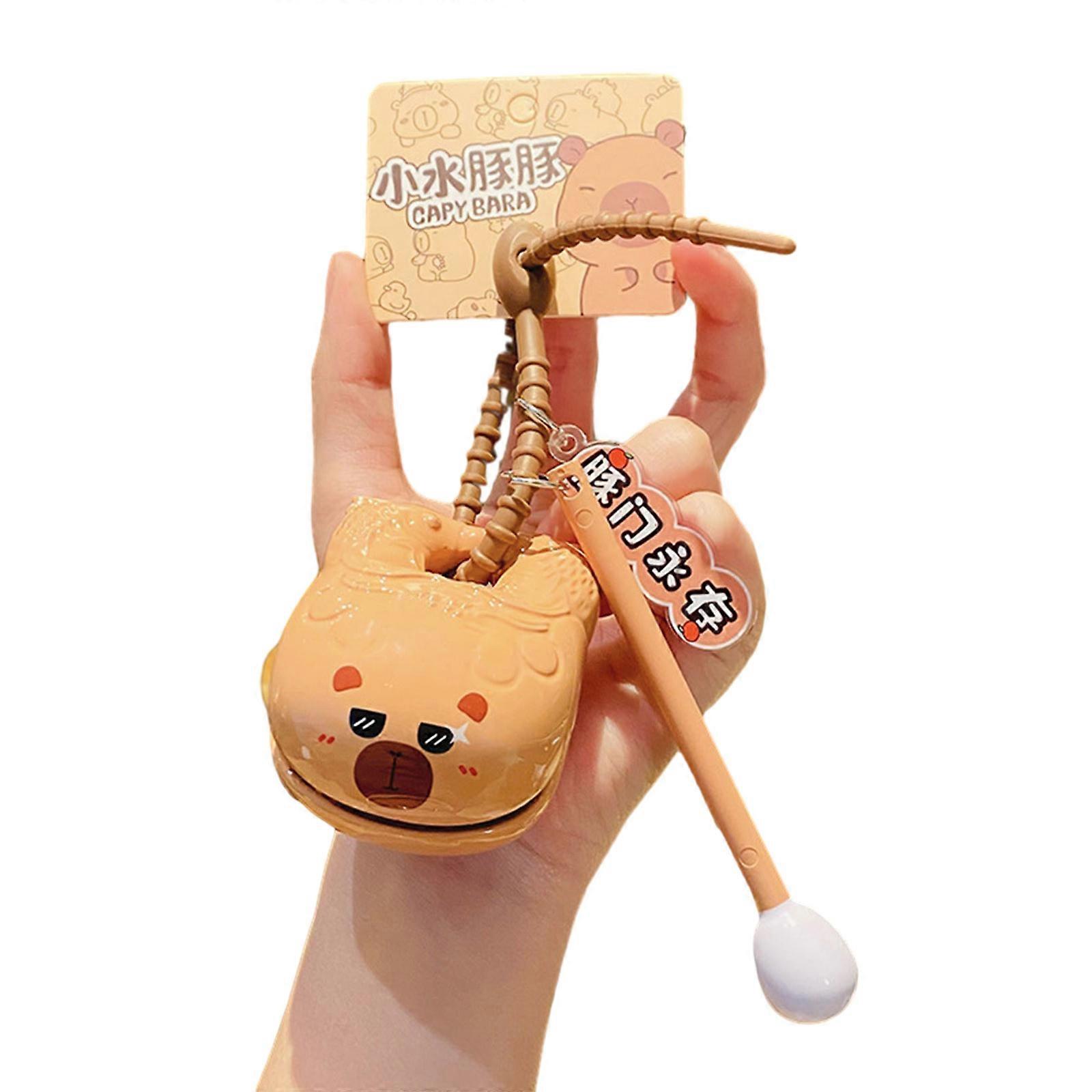 Cute Cat Keychain Charms Rabbit Keyring Pendant Car Keys Hanging Ornament Bag Charms Phone Keychain Decompression Toy