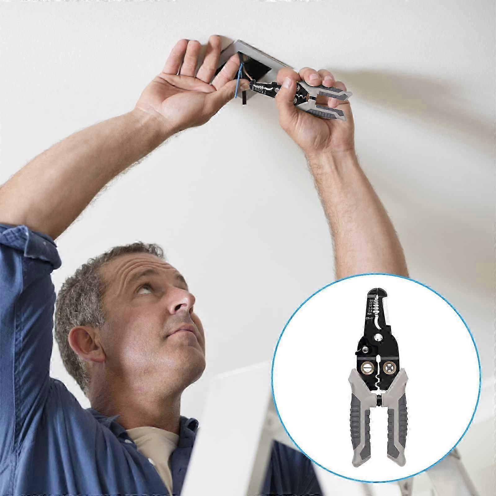 Automatic Wire Stripper (187mm), Wire Cutter, Wire Stripping Tool, Diameter 0.2mm-2.8mm, Wire Stripper for Insulated and Non-Insulated Connections