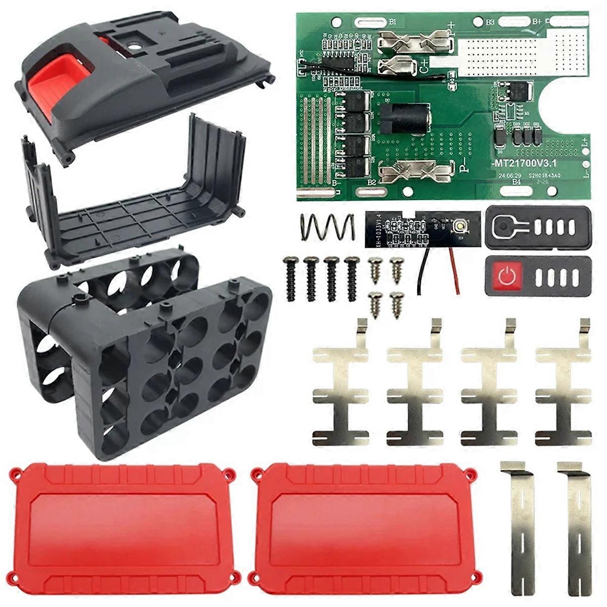 15 Hole 21700 Li-Ion Battery Plastic Case Box PCB Protection Board