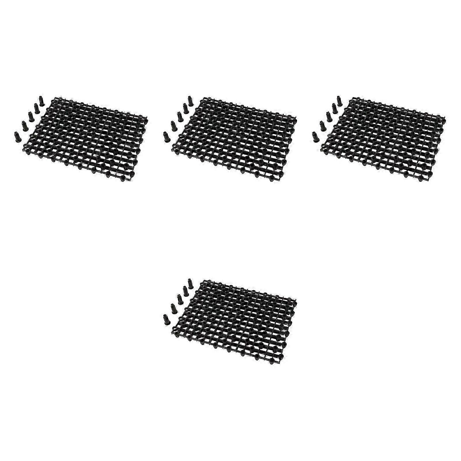 4-Piece Aquarium Divider Cover Plates with Bottom Filter Grid, Sturdy Fish Tank Separator Panel for Home Use, Easy Installation