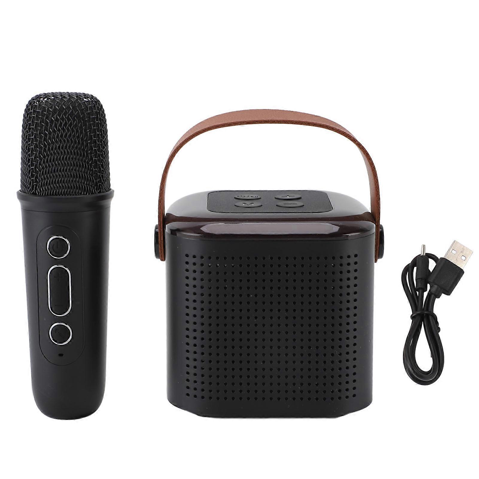 Mini Karaoke Machine RGB Light Kids Adults Wireless Portable Bluetooth Speaker with Microphone for Family Home Party