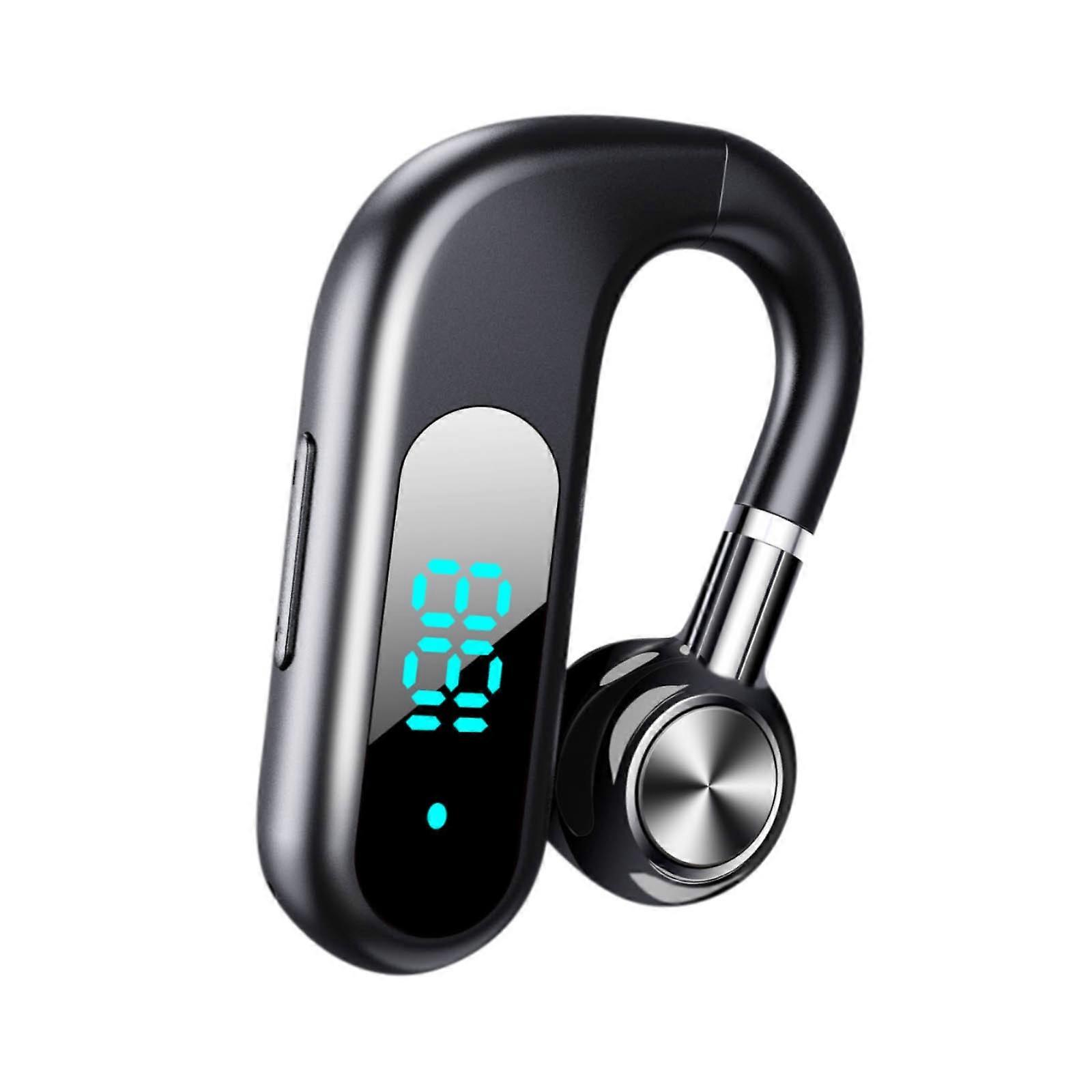 New Bluetooth Earphones With Digital Display On The Ear For External Sound Transmission Without Damaging The Ear. Ear Rotating Earphones