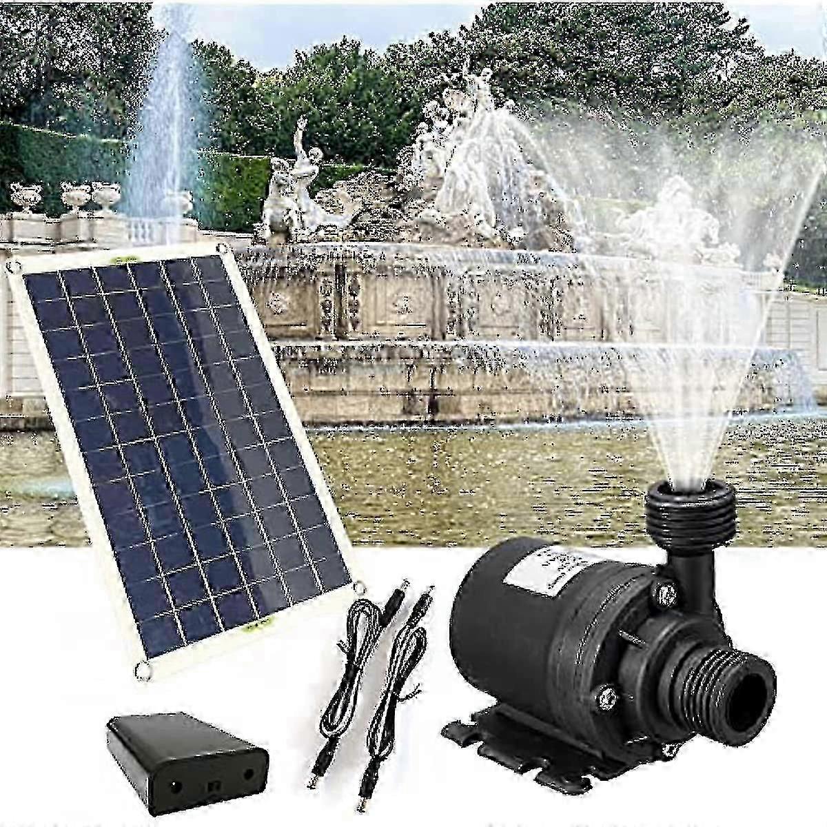 משאבת מזרקה ללא מברשות 50W 800L/H מופעלת על ידי שמש - תכונת מים חיצונית שקטה לבריכת גן בריכת ציפורים אמבט ציפורים
