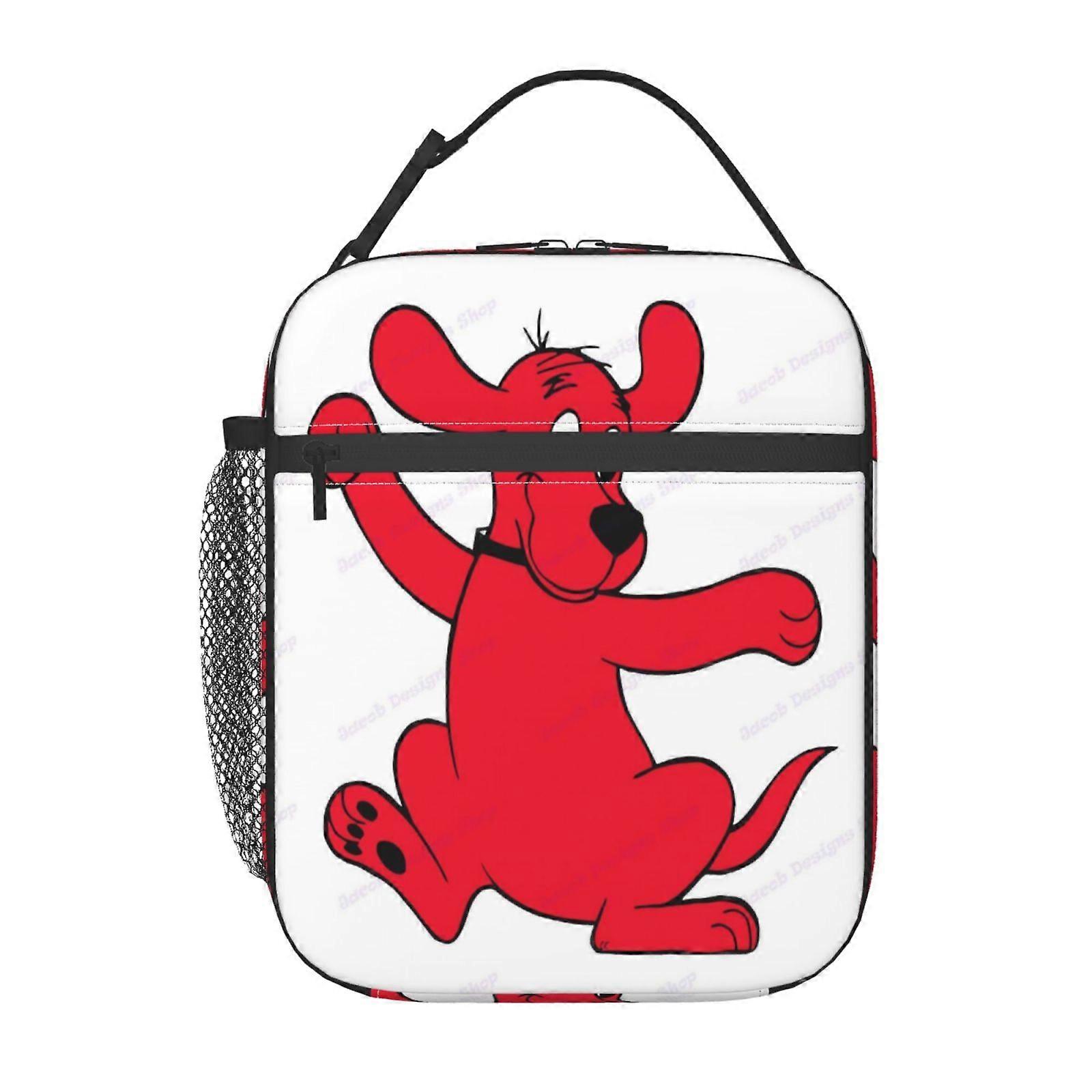 i51 Clifford the Big Red Dog Lunch Bag 3-in-1 Multifunctional Tote, Includes Utensil Pouch & Ice Pack, Perfect for Business Travel d51