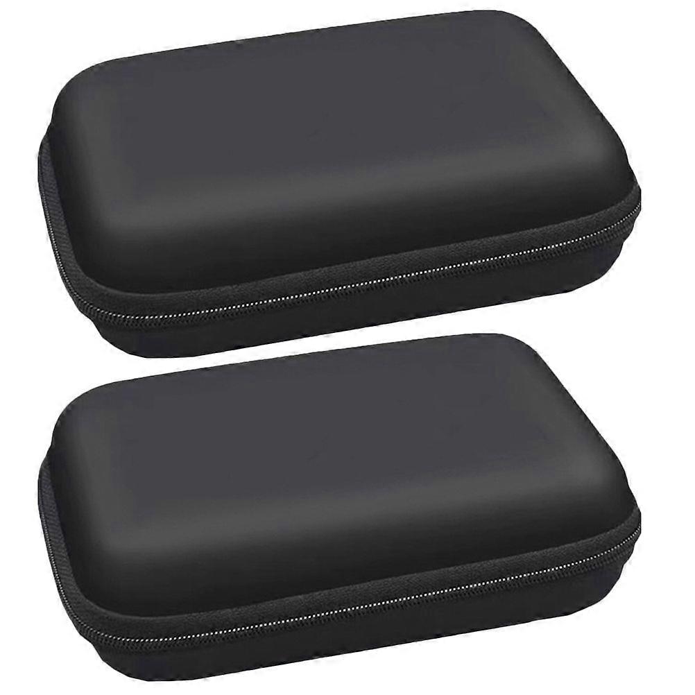 2pcs EVA Cable Storage Box Earphone Storage Case Mobile Organizer Zipper Pouch