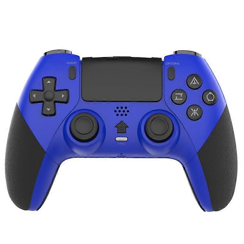P4 Wireless Bluetooth Gamepad with Back Key Macro Programming Function Compatible with PC - Blue