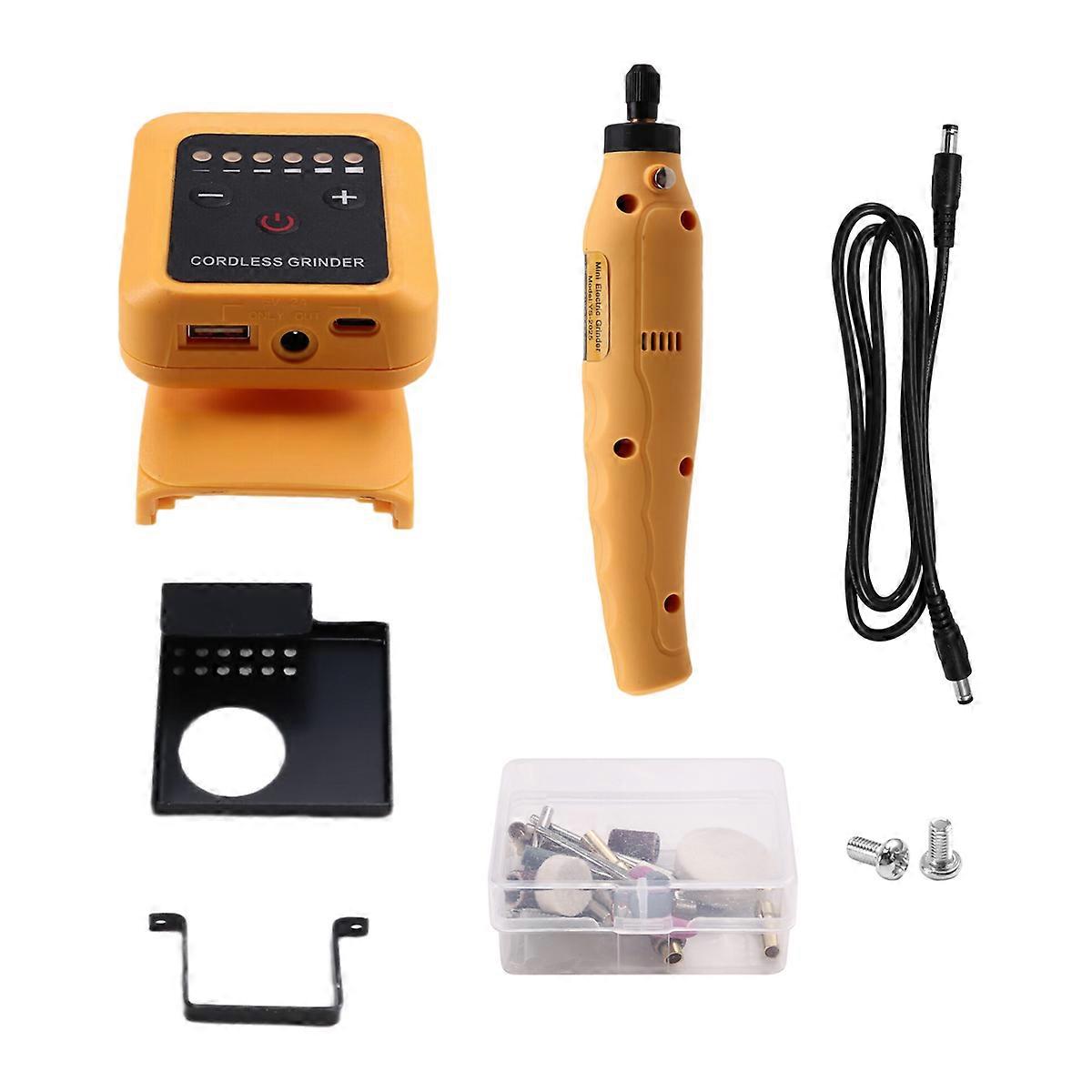 80W Electric Grinder Kit No-Load to 18000rpm Rechargeable DIY Electric Grinder for 18V-21V Battery