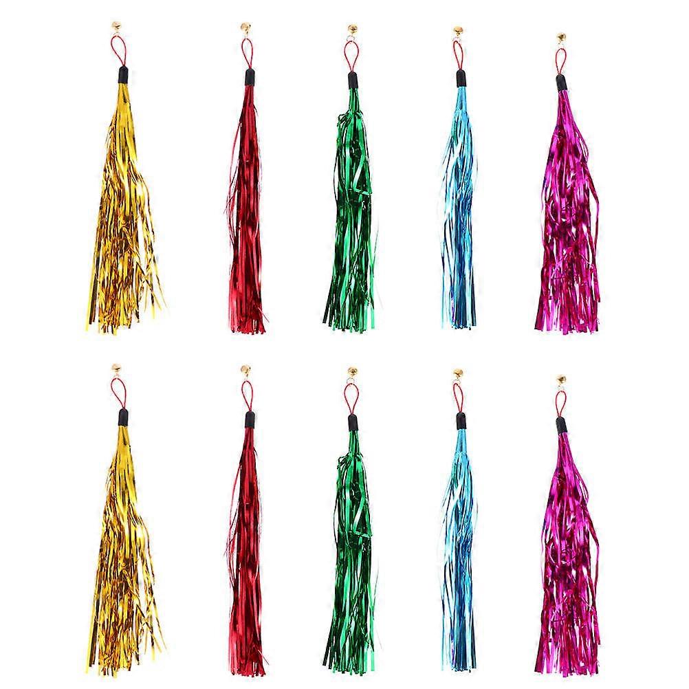 15pcs Cat Teaser Wand Replacement Tassels with Bell – Interactive Play Toys for Indoor Cats & Kittens to Encourage Exercise and Curiosity