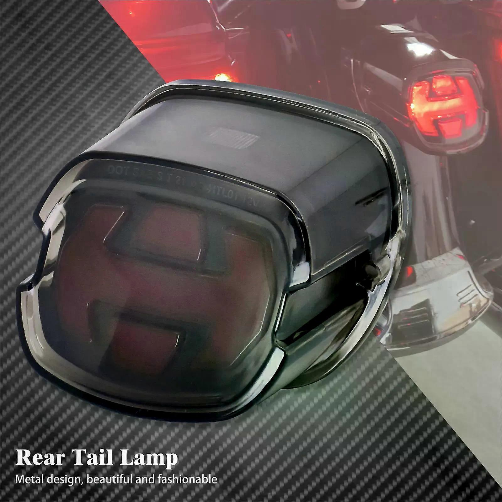 con Motorcycle Smoke LED Brake Turn Signal Tail Light For Harley Dyna Street Bob FXDB Switchback Touring Softail Sportster XL Custom