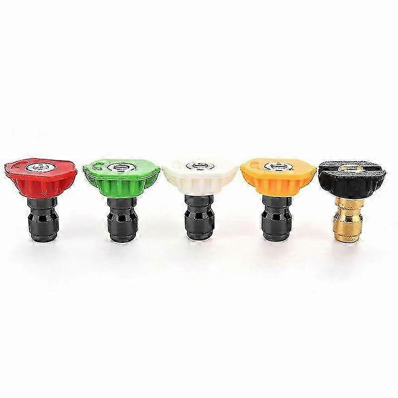 5pcs Nozzle Tips 1/4'' Quick Connect High Pressure Washer Attachments