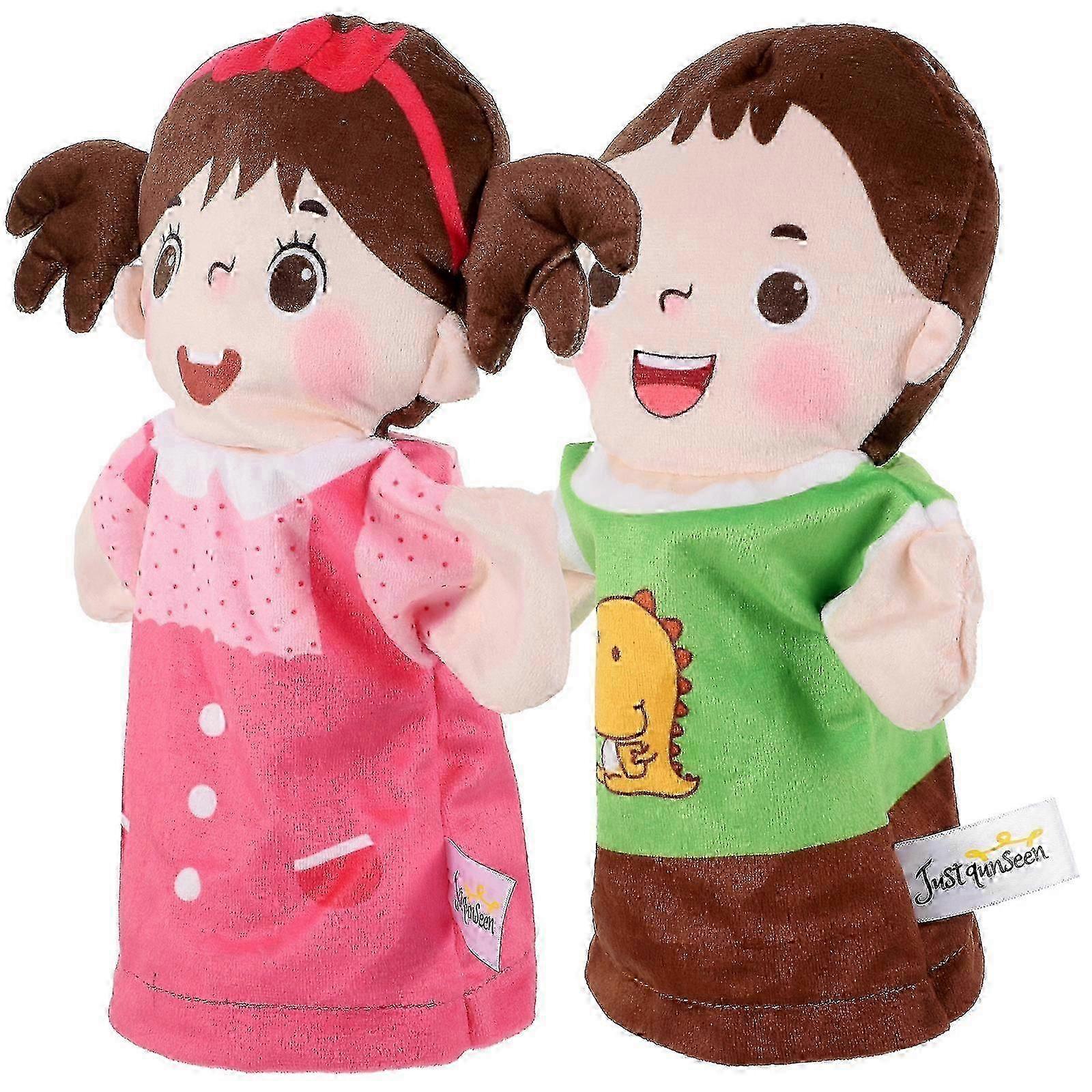 2Pcs Realistic Hand Puppet Figures for Kids