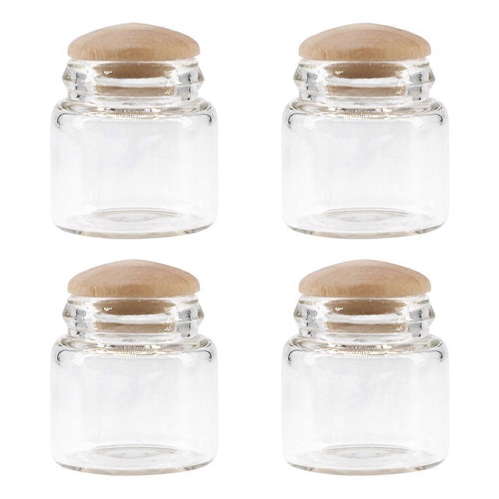 Mini Glass Bottle for Decor Assorted Color Safe Practical 4 Pieces
