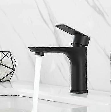 Matte black faucet and sink set suitable for modern bathroom designs and styles, perfect for enhancing your bathroom decor.