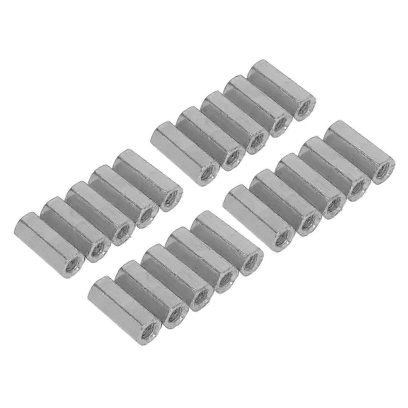 Stainless Steel M6x1 Hex Coupling Nut 20 Pcs for Threaded Rod Connectors