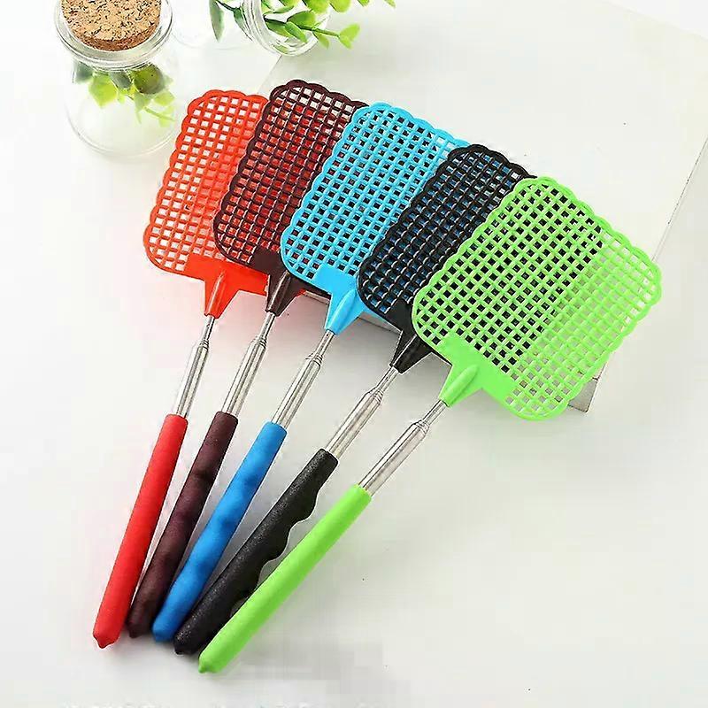 Adjustable Plastic Fly Swatter Home Long Handle Flyswatter Flapper Insect Killer
