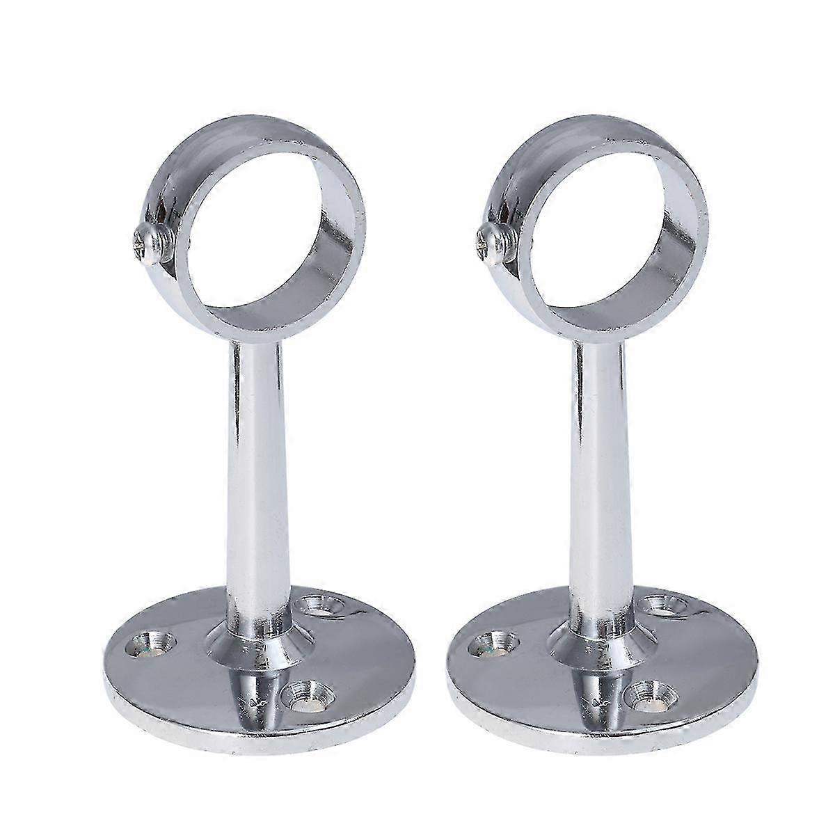 2PCS argent 25MM armoire rail support vêtements suspendu tige support