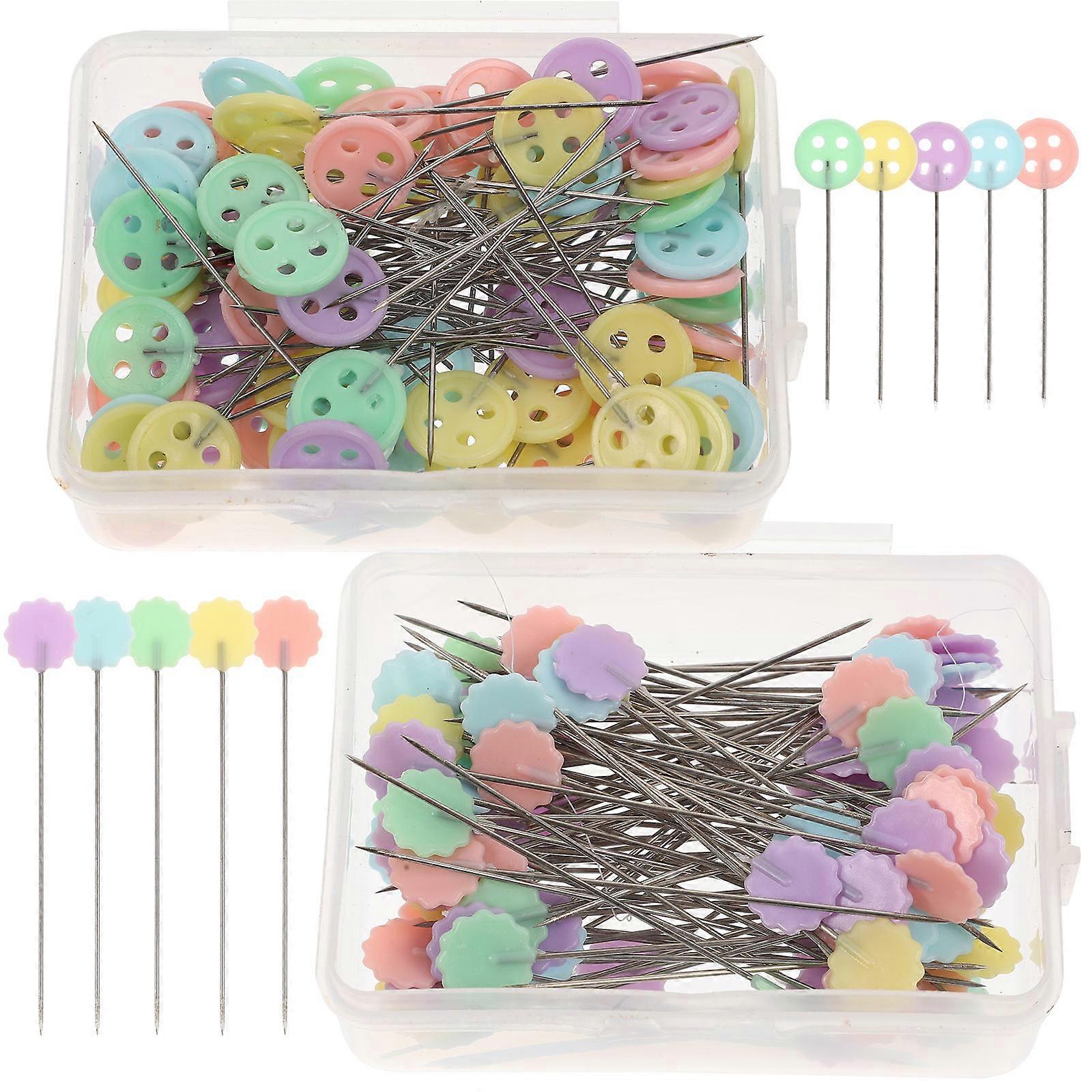 Sewing Pin Practical Cloth Pin Fixing Buckle Pin Dressing Handicraft Sewing for Women Assorted .5X1.1cm 200Pcs