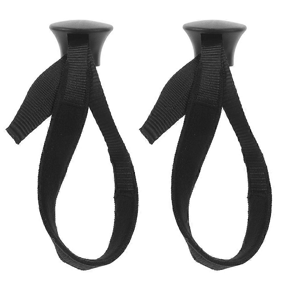 Ski Wrist Strap 2Pcs Black Plastic Safety Straps with Versatile Compatibility for Cane Use