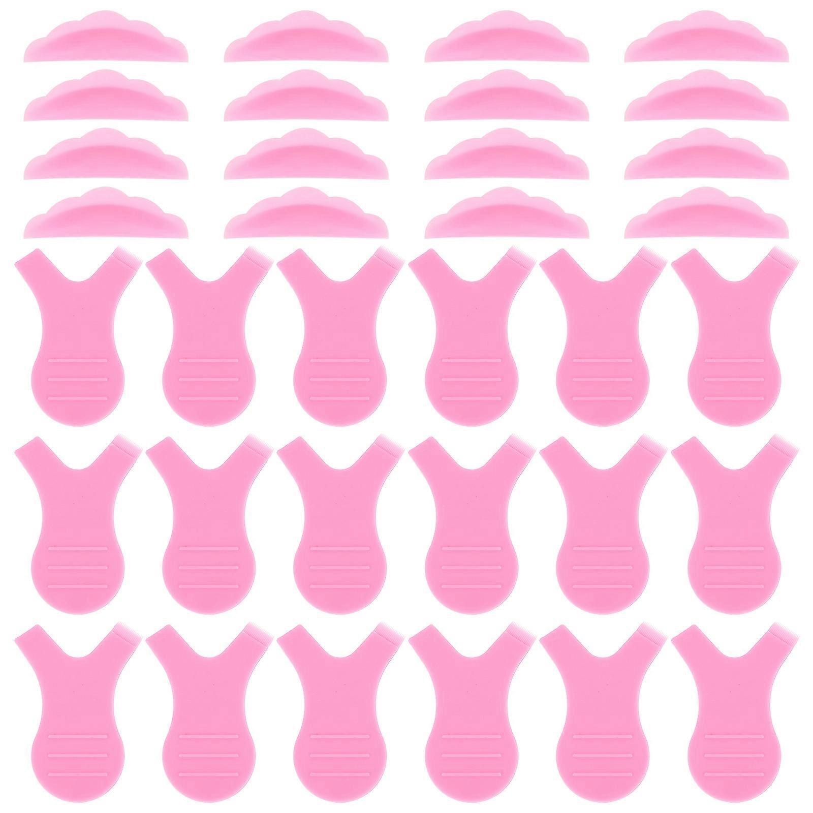 Lash Pads For Eyelash Extensions Eyelash Lift Tools Y-Shaped Pink Silicone Eyelash Fixing 1Set