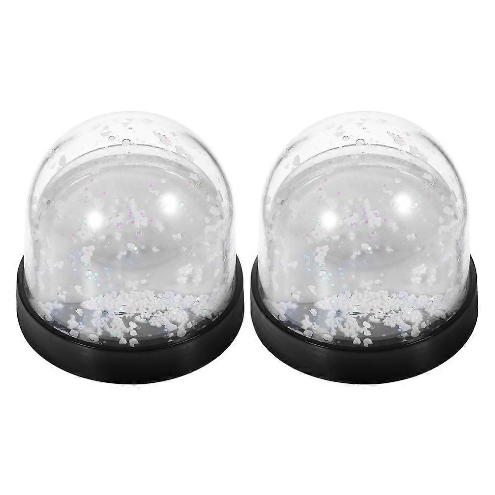 Photo Snow Globe Kit For Winter Atmosphere Diy Craft present 9.00X9.00X8.50CM 2Pack Clear Horizontal Style