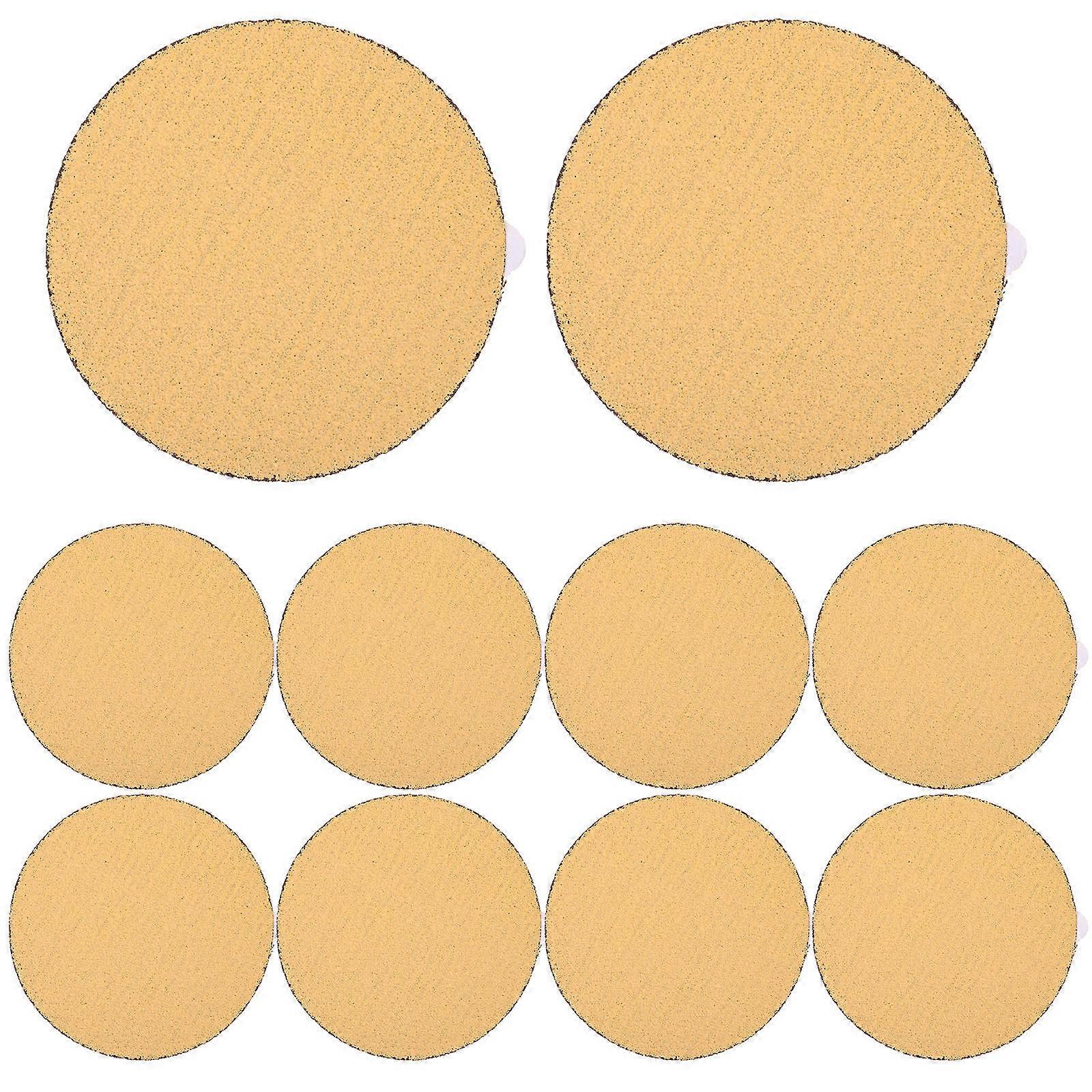 Fine Sandpaper Sanding Discs Workshop Use Orange 150mm Coarse Grinding 10Pcs