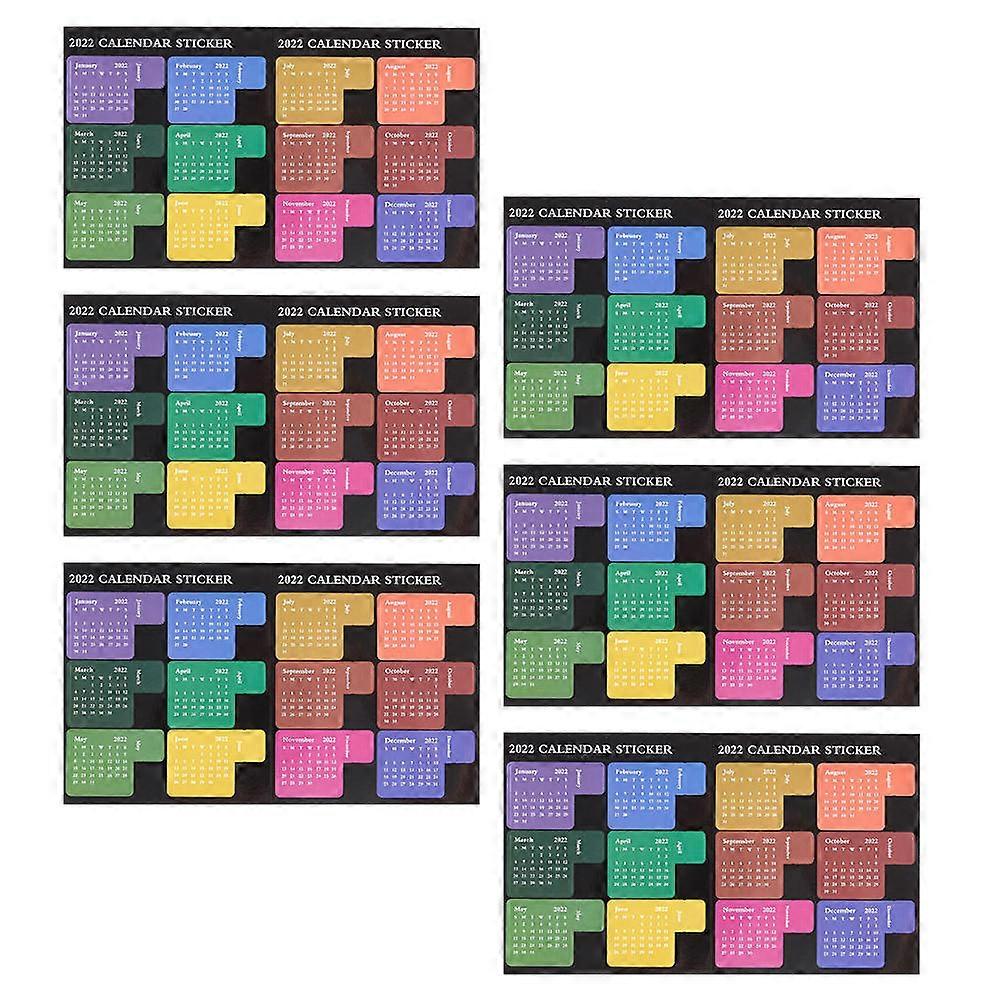 Adhesive Plan Tabs Notepad Stickers Office Use Assorted Color Strong Adhesive 6Pcs