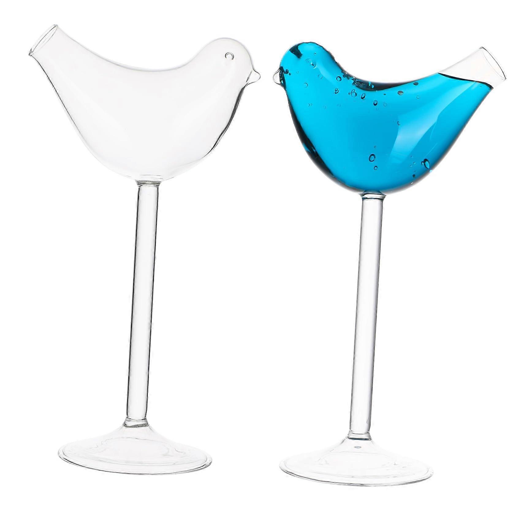 Bird Shaped Cocktail Glasses 150ml Set of 2 – Modern Whiskey Cups for Bar and Home Drinks