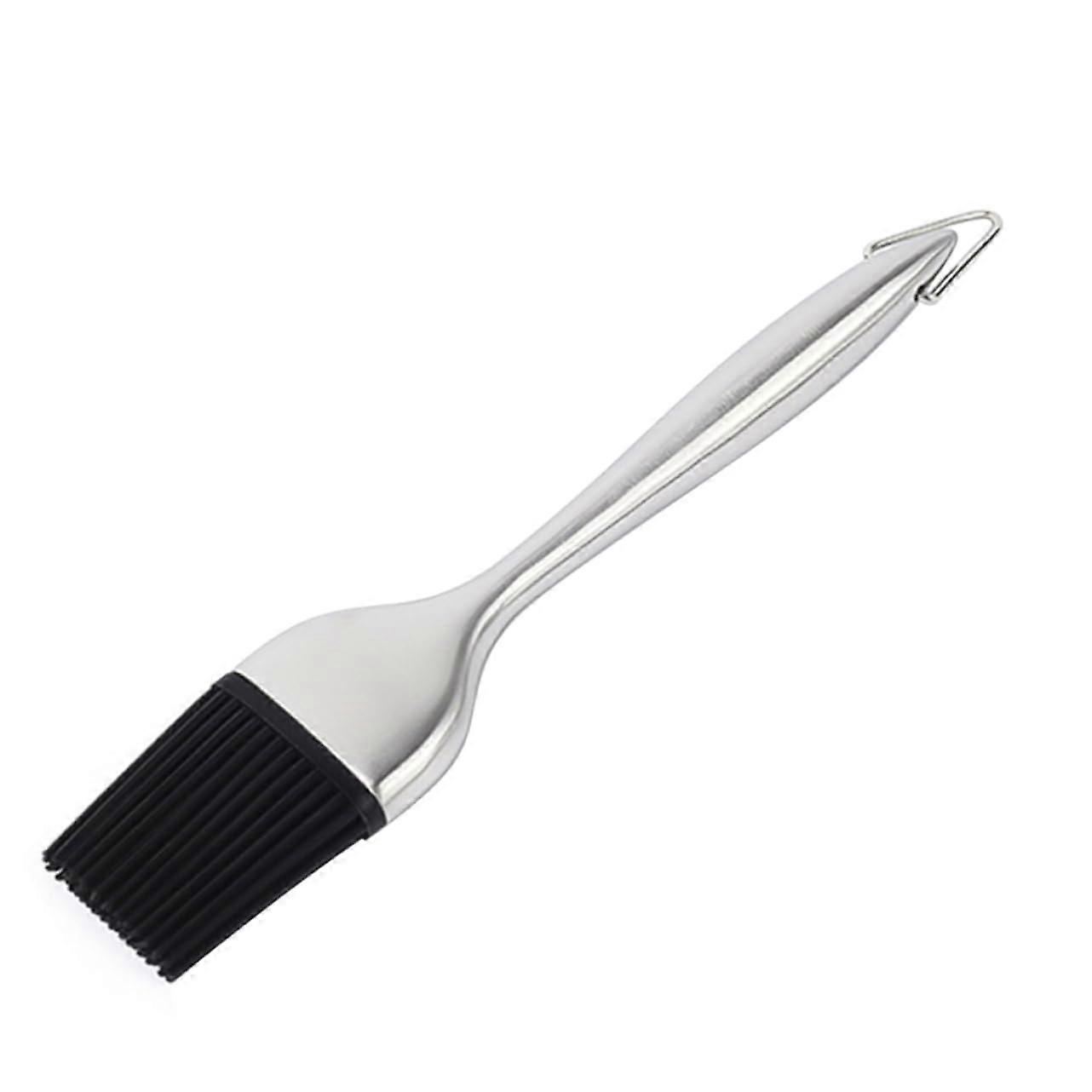 Grill Accessories Grill Scraper with Handle, Baking Utensil, Cleaning Brush, Oil Brush, Toaster Tools, Silver Color