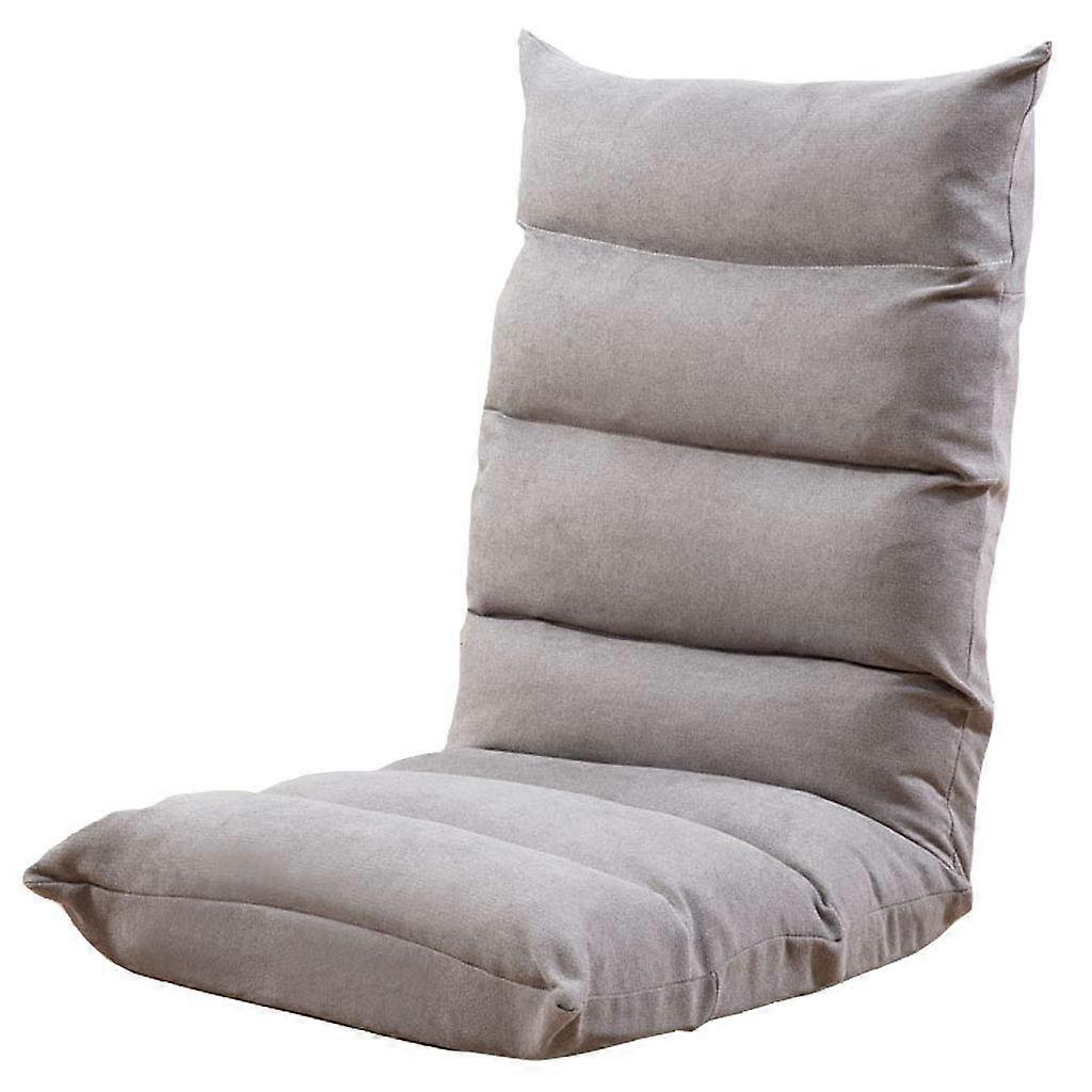 Folding Floor Chair with Back Support, High Elastic Sponge, 5 Speed Adjustable, 52 x 55 x 68 cm, Grey, Max Load 150 kg