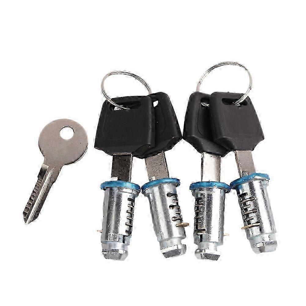 4 Pack Lock Cores One Key System Replacement Lock Cylinders for Car Roof Racks Components
