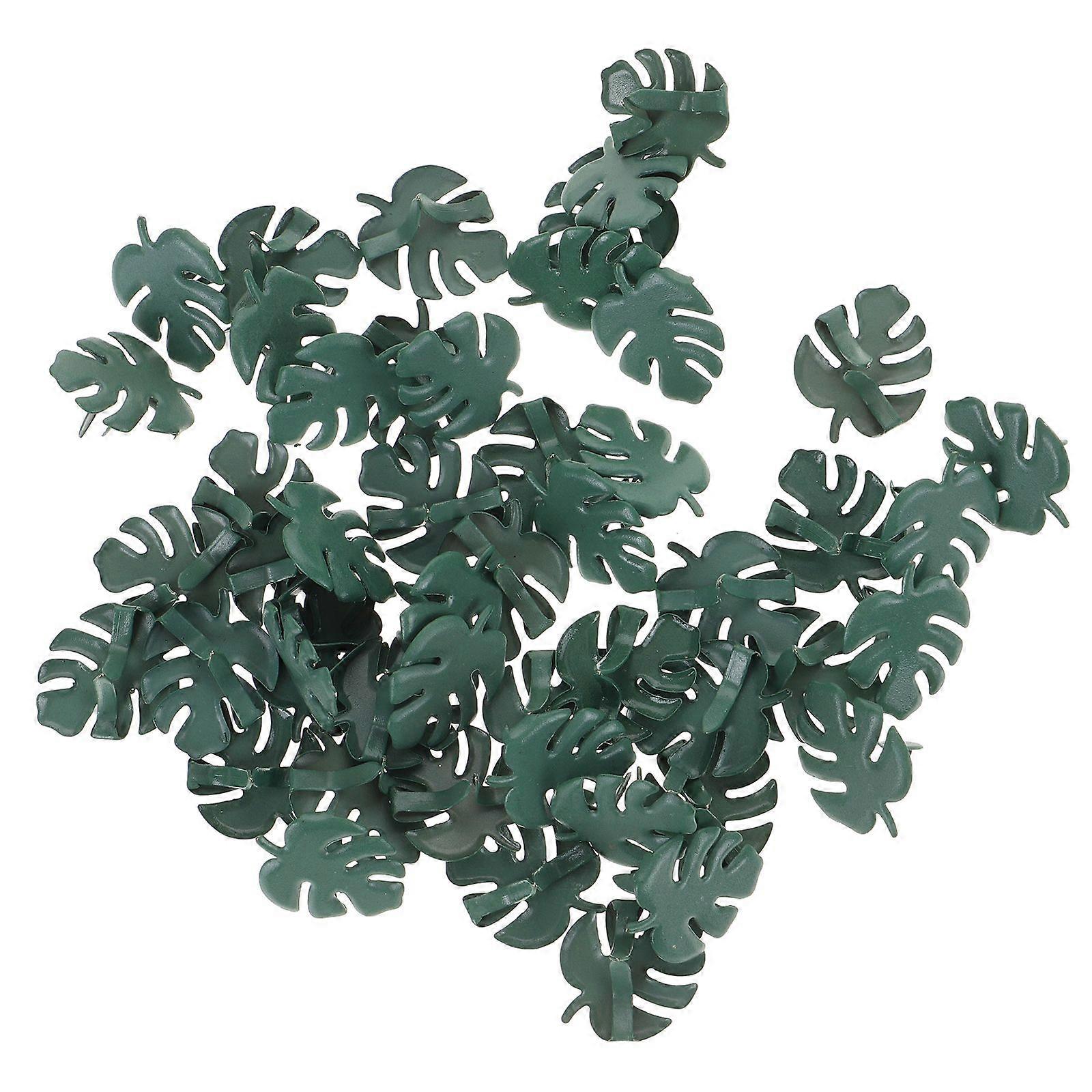 50Pcs Small Leaf Brads Art Crafts Making Brads Multi-function Paper Brads Scrapbooking DIY Brads