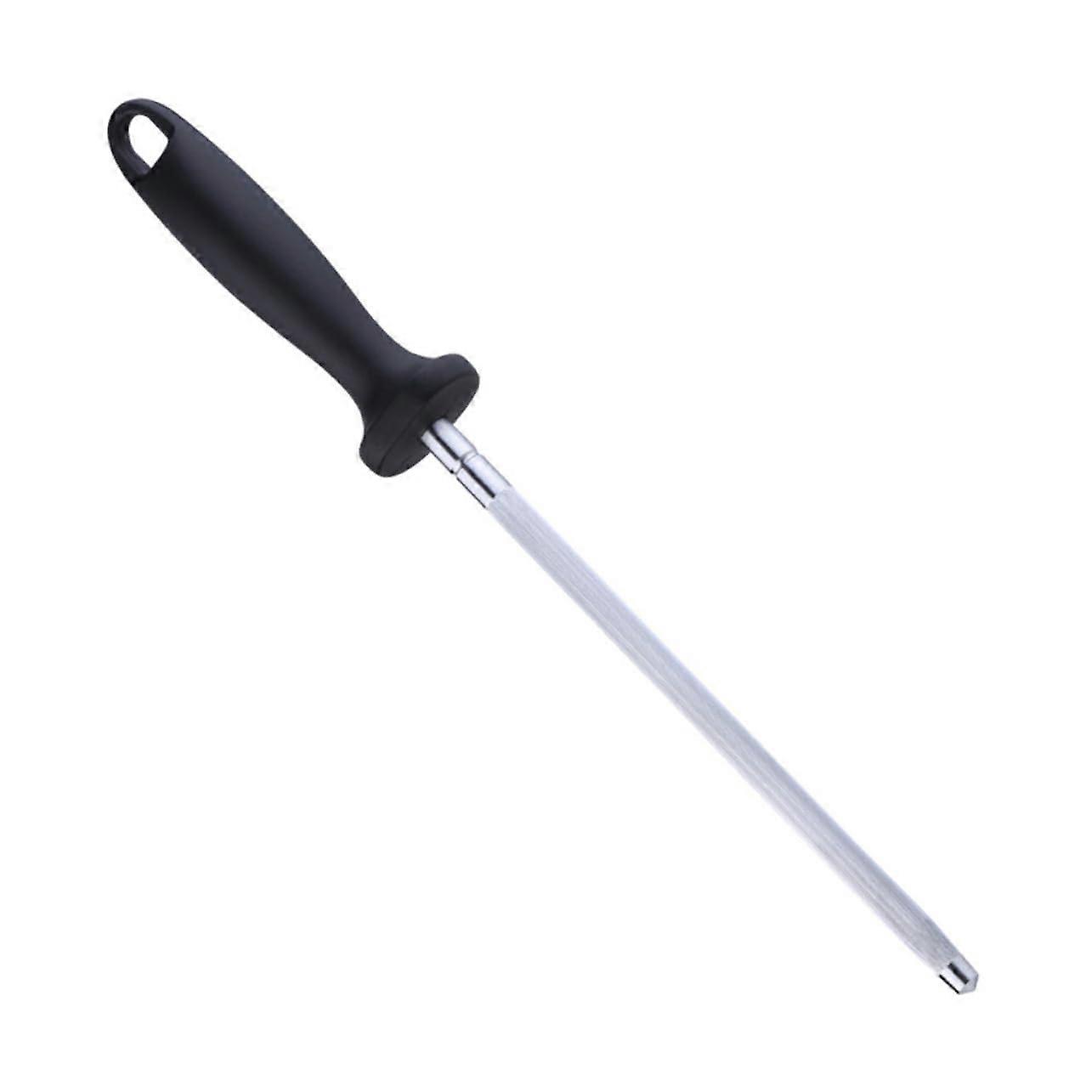 Honing Rod Rubber Hand Lever Sharpening Steel with Durability Hanging Loop for Long-Lasting Knife Sharpening