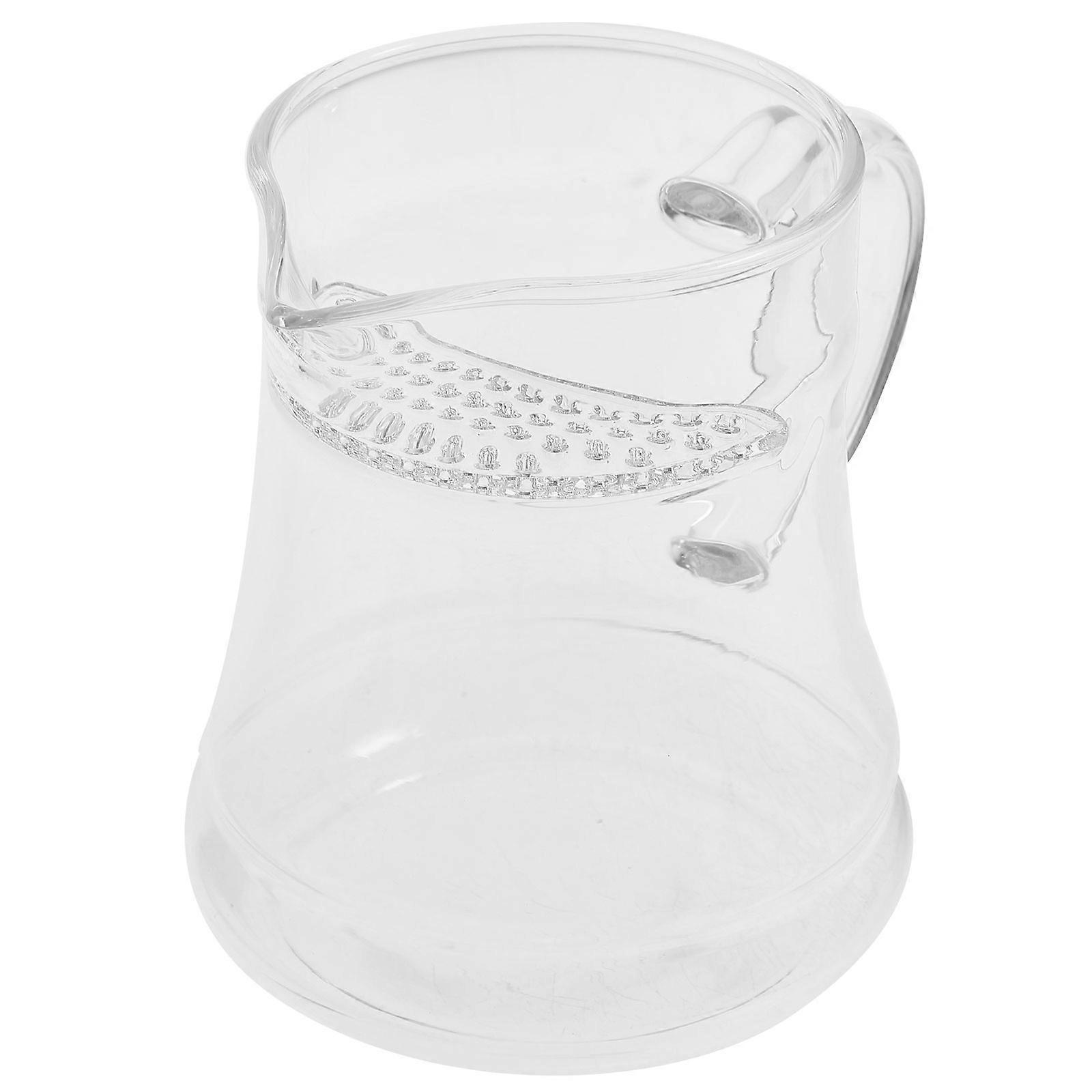 Heat Resistant Milk Pitcher Simple and Chic Style For Family Parties And Restaurants 13X7X11CM Borosilicate Glass Tea Accessory 1Set