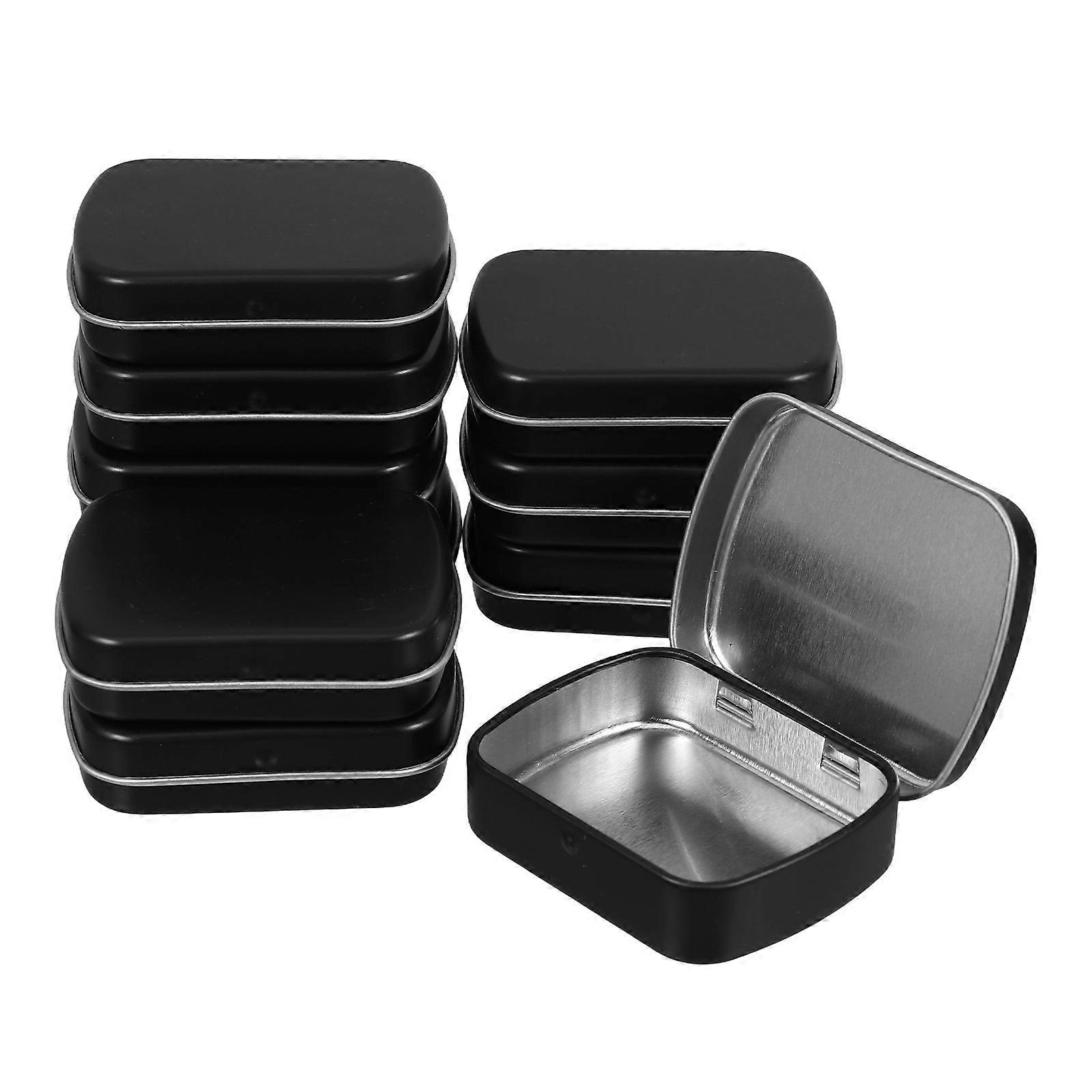 Small Storage Case Mini Tinplate Containers Travel Party Favor Compact Design 10Pcs