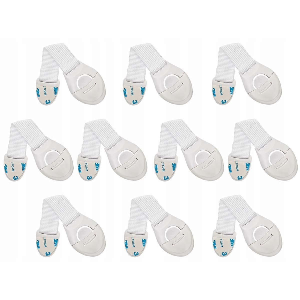 10x Cabinet Locks / Drawer Locks / Child Safety white