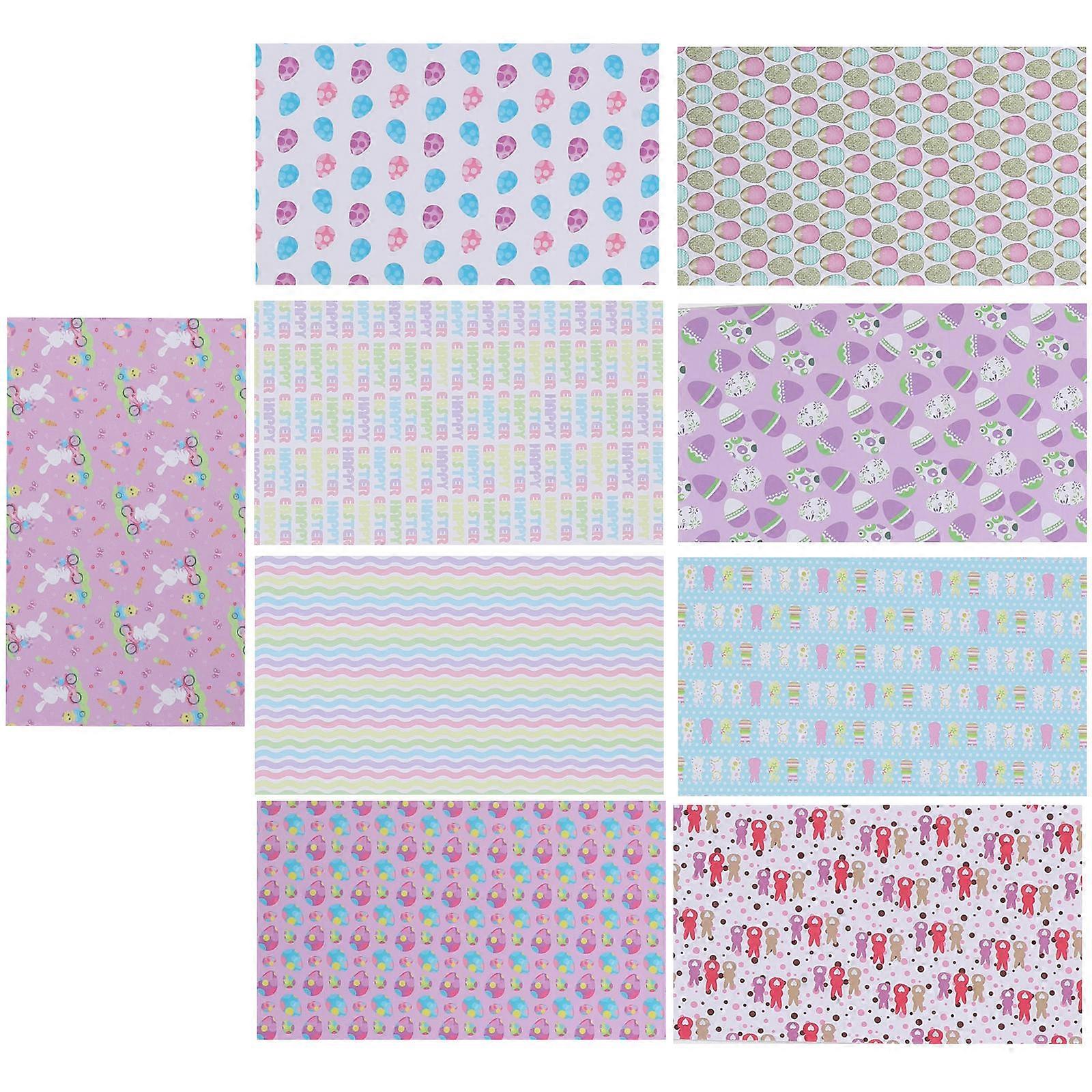 Crafting Leather Assorted Color Easter Theme Leather Sheets For Craft Making 0.1X20X33CM 9 Sheets