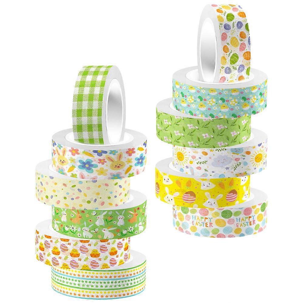 Crafting Tape Scrapbook Tape Office Decor Simple Style Washi Tape 500.00X1.50X0.10CM Cardboard Decoration 12 Rolls