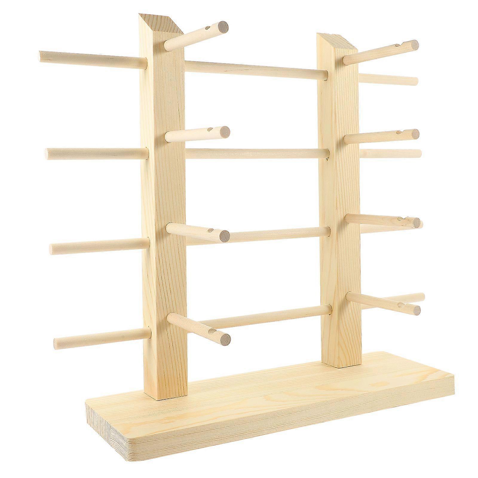 2pcs Glasses Stand: Wooden Sunglasses Display Rack - Multi-Layer Eyeglasses Showing Stand For Store Countertop And Home Desktop
