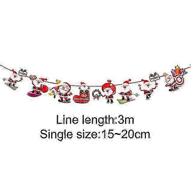 Santa Claus Banner Merry Decor for Home 2023 Christmas Ornaments Holiday Party New Year 2024
