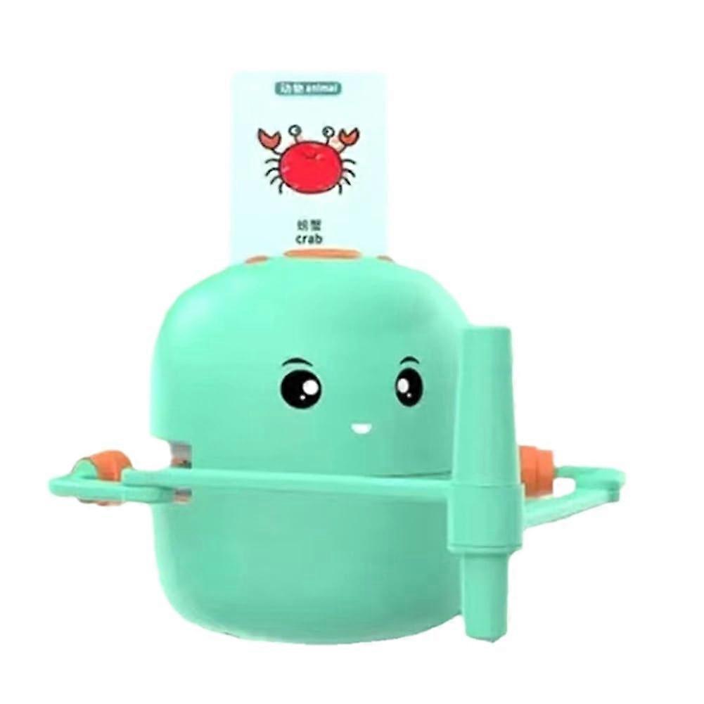 Interactive Educational Drawing Robot Learning Toy for Girls, 100 Cards, Green, Early Learning Development Tool
