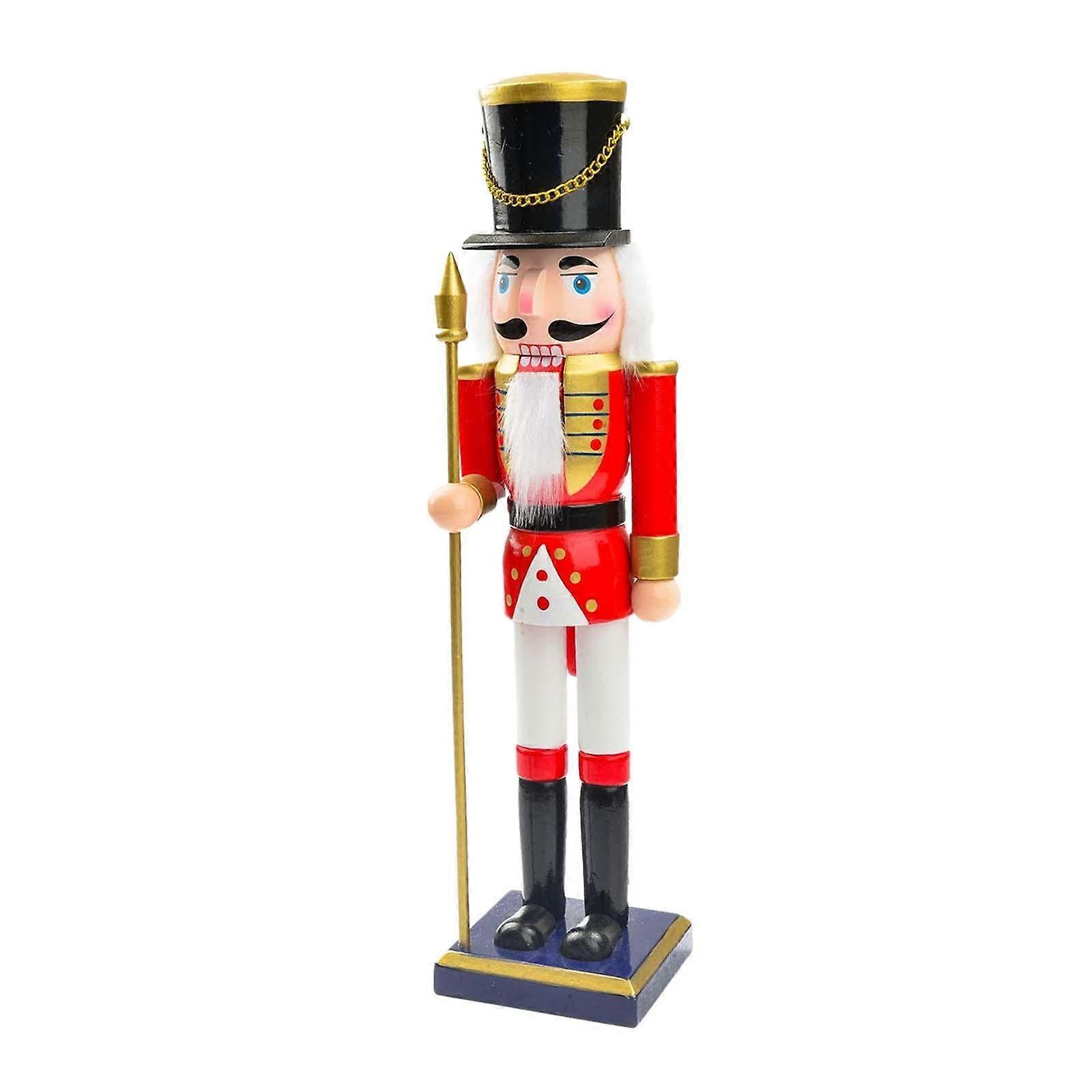Nutcracker Figurine 25cm Wooden Christmas Decoration Style A