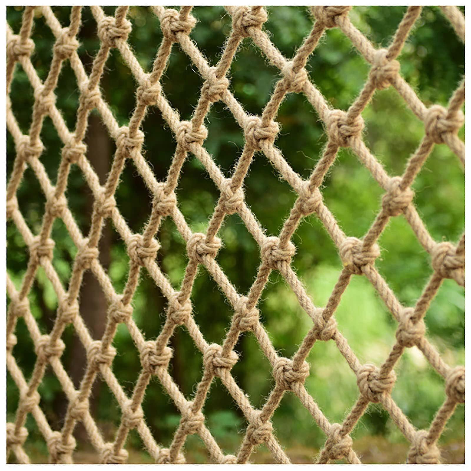 Handwoven Safety Net 10cm Mesh Size, 6mm Rope Thickness, 3x8m, Durable Material for Outdoor Use