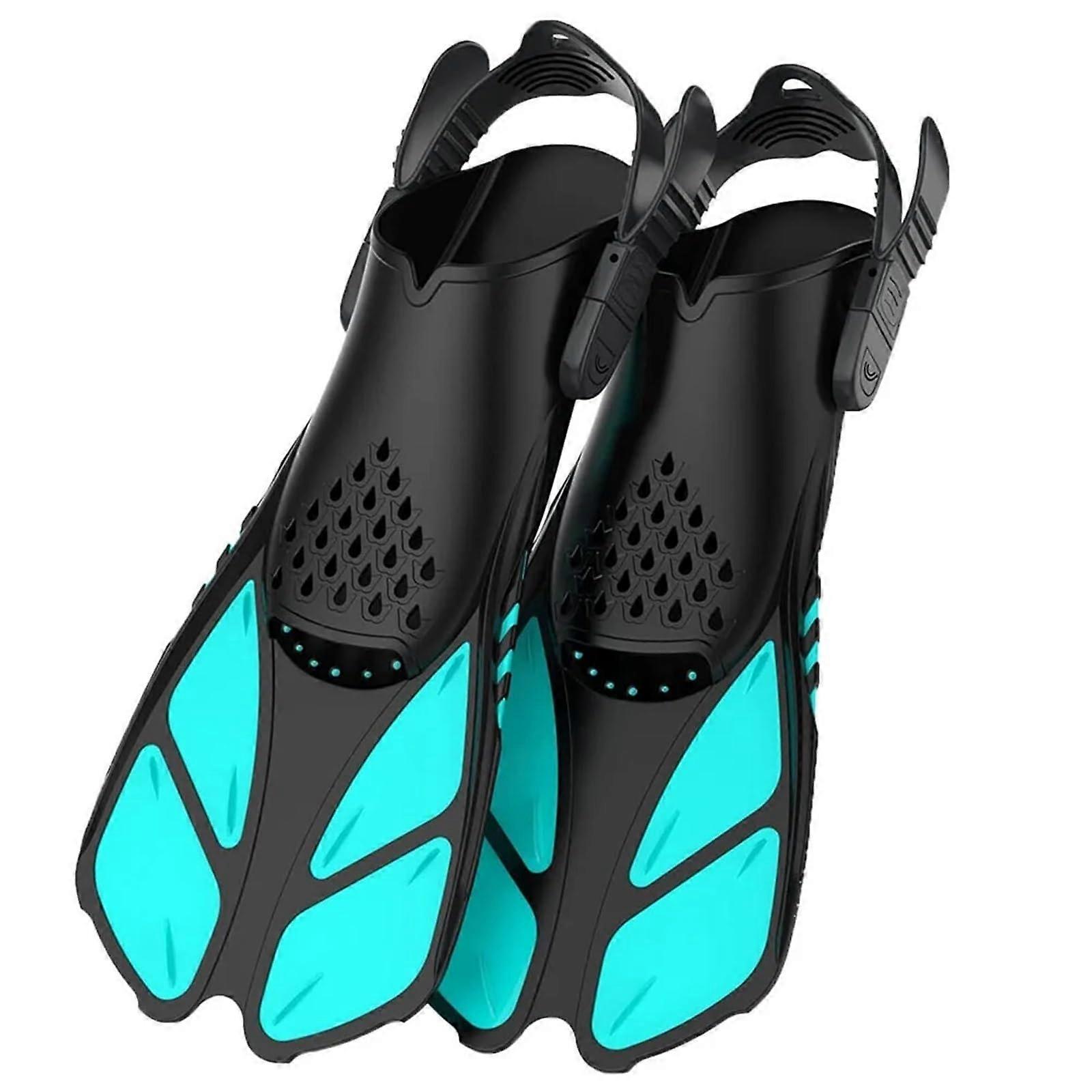 Snorkeling f, adjustable buckles, short silicone diving boots, open heel, travel size (Light Green, S M)