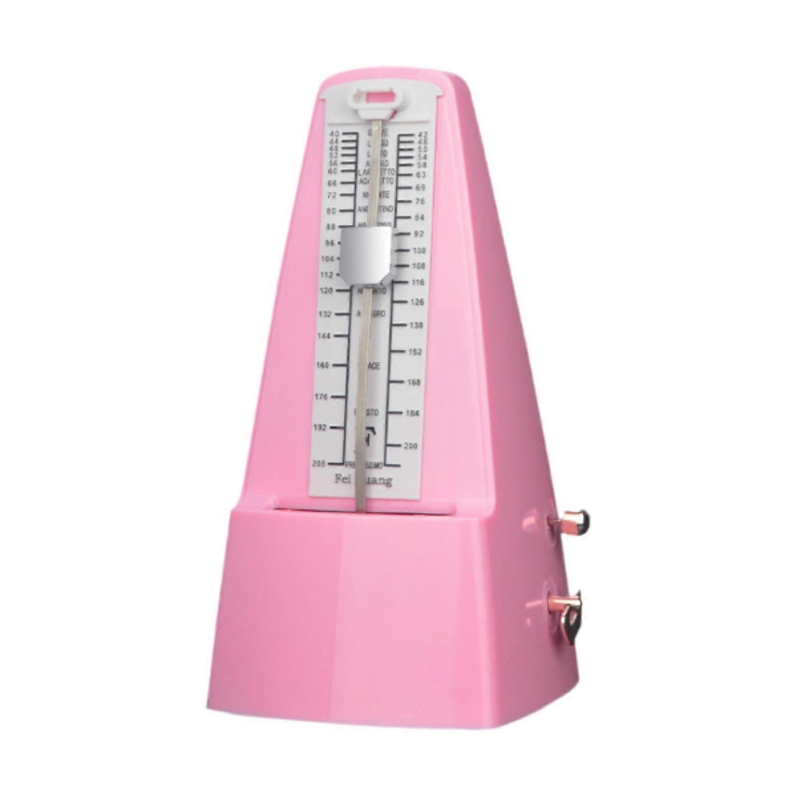 Mechanical Metronome for Violin and Piano, Professional Metal Knob with Adjustable Track Speed, Pink
